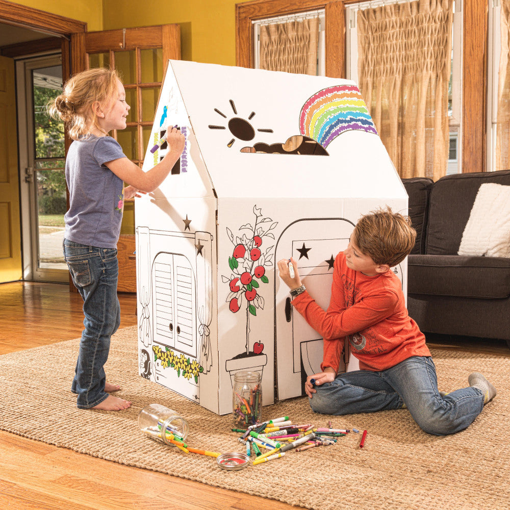 Alternative view of Easy Playhouse Clubhouse - Creative Cardboard Fort for Kids, Made in USA