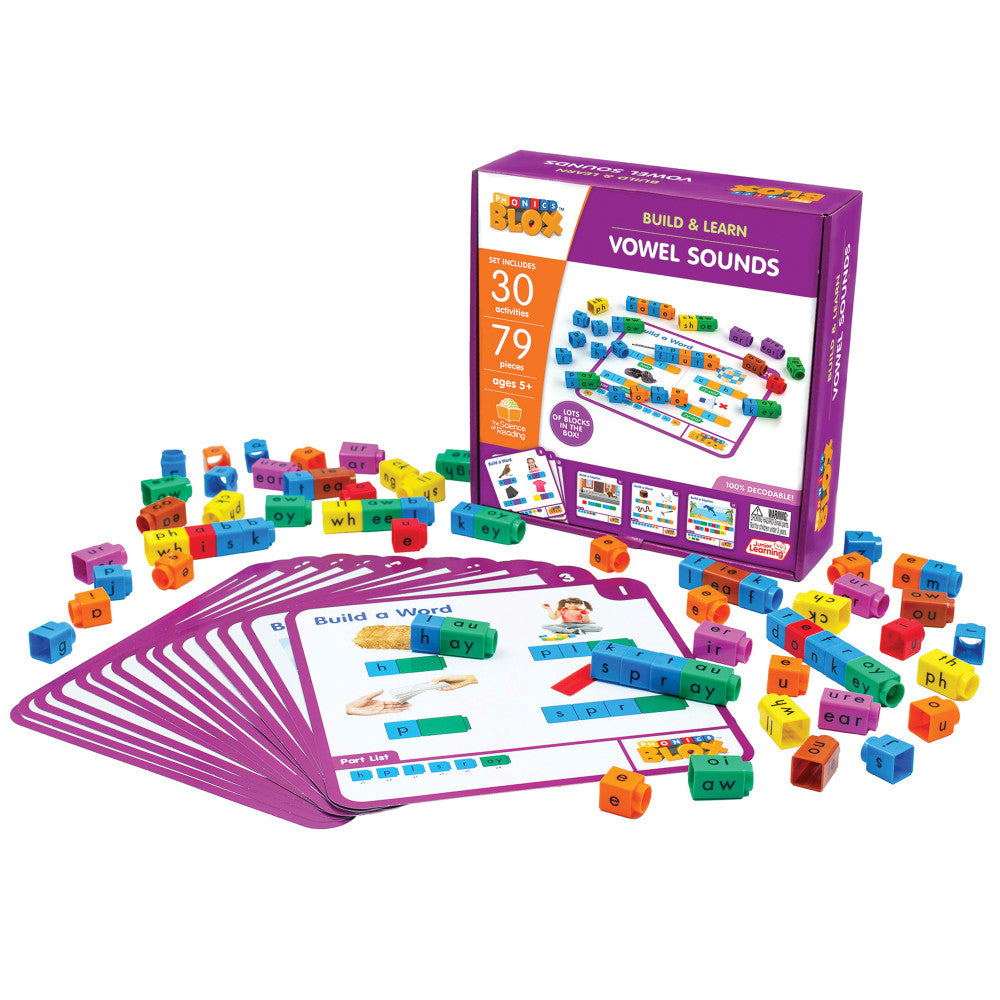 Junior Learning Rainbow Phonics Blox - Vowel Sounds Phase 5 - Educational Toy for Kids 5+ - Image 2