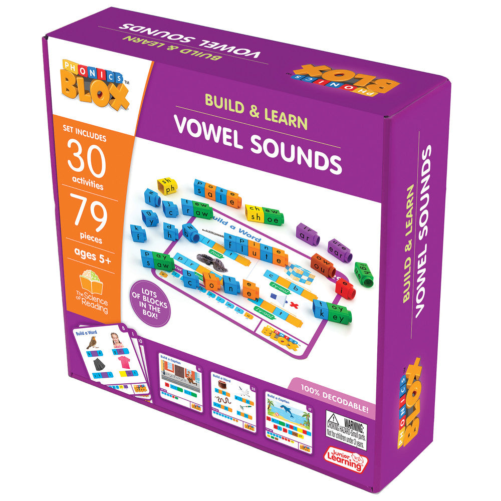 Junior Learning Rainbow Phonics Blox - Vowel Sounds Phase 5 - Educational Toy for Kids 5+ - Image 6