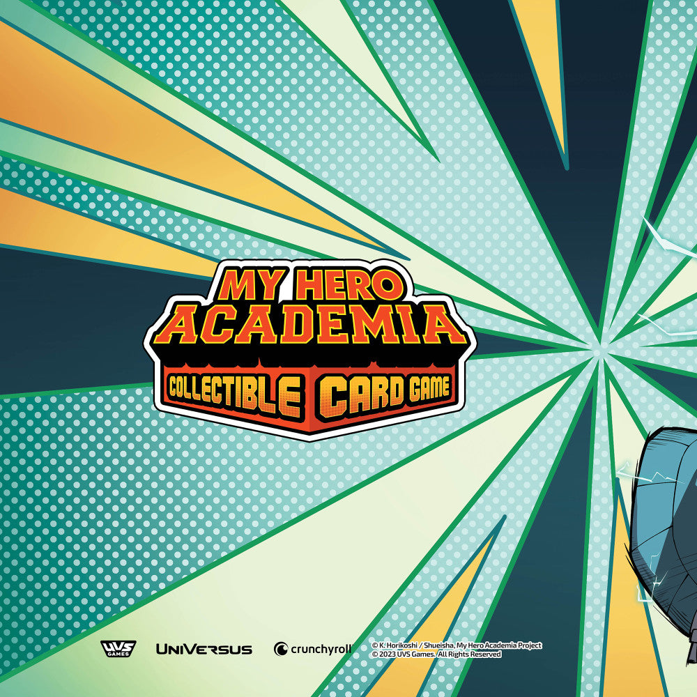 Alternative view of UVS Games My Hero Academia CCG Jet Burn Izuku Midoriya 24x14 Playmat