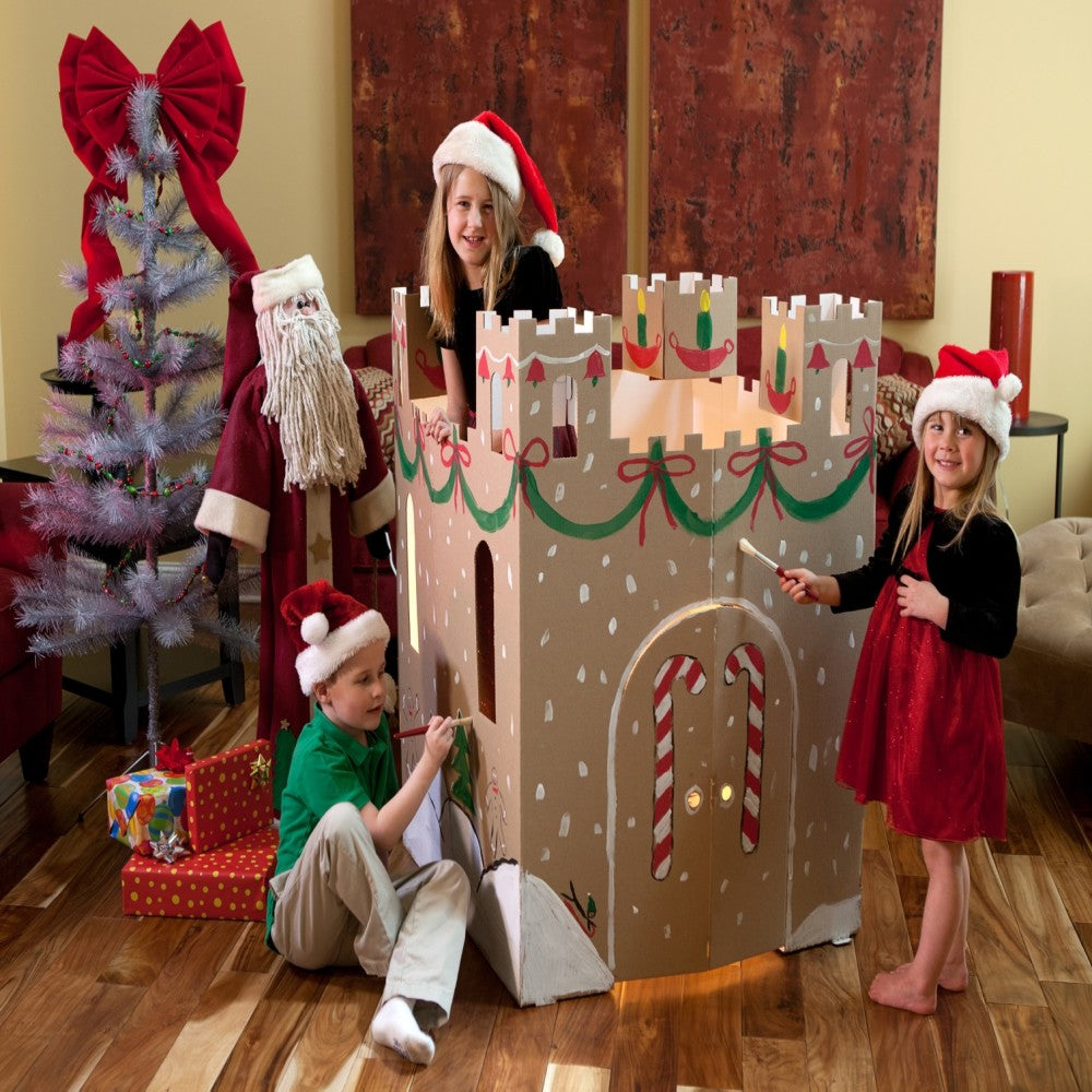 Alternative view of Easy Playhouse Blank Castle - Creative Cardboard Fort for Coloring and Personalization, Indoor & Outdoor Play, Made in USA, Ages 3+