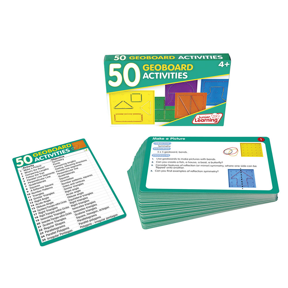 Junior Learning Geoboard Activities Set - Educational Math Toy for Ages 4-6