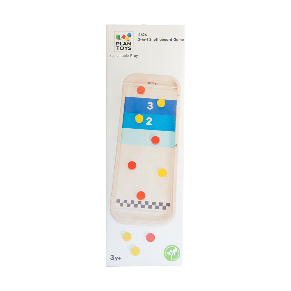 Alternative view of Plan Toys 2-in-1 Shuffleboard and Disc-Flicking Board Game