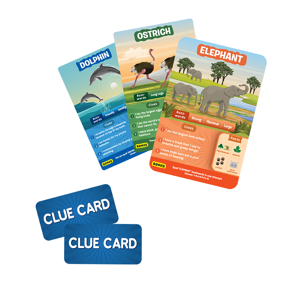 Alternative view of Guess in 10 World of Animals Educational Card Game