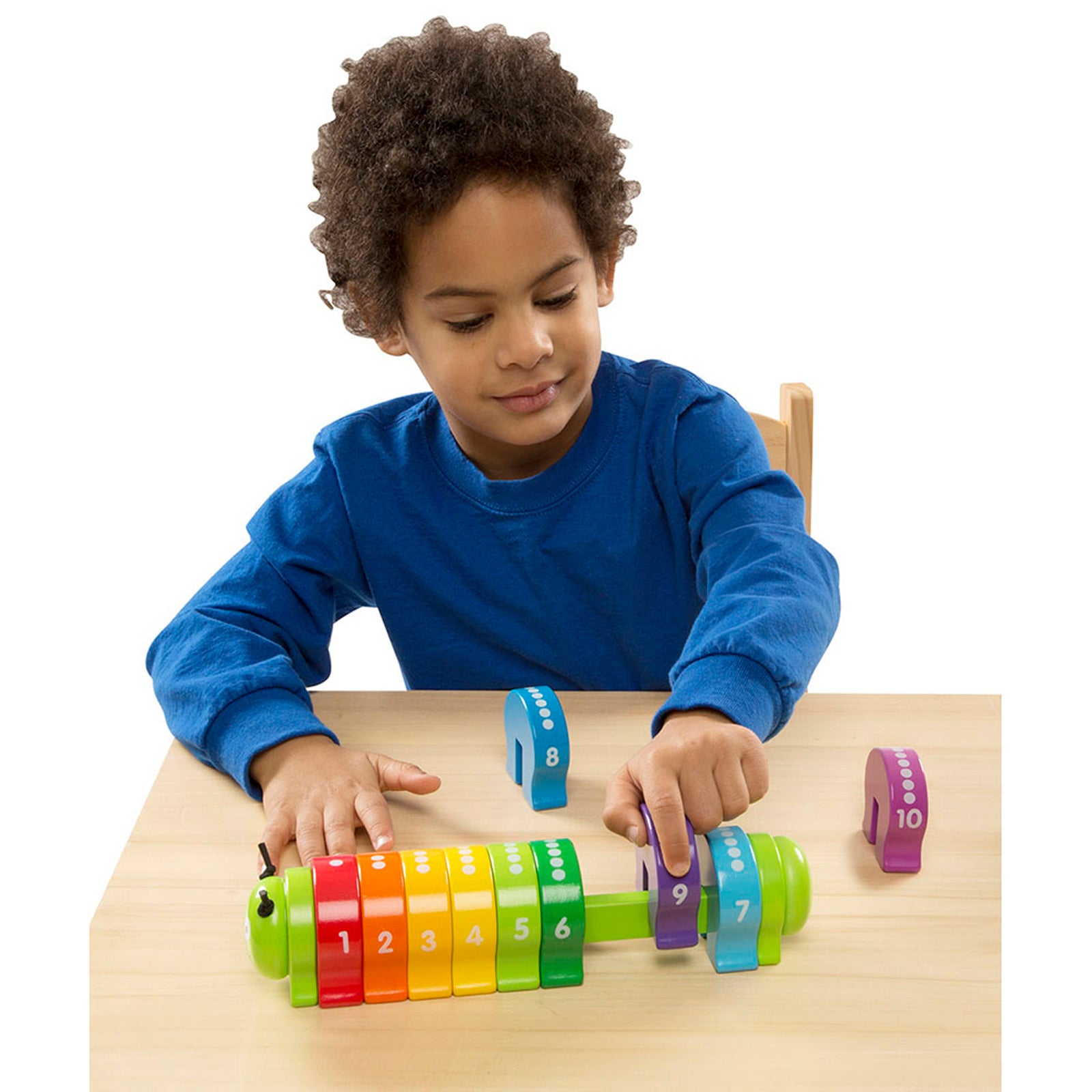 Melissa & Doug Counting Caterpillar - Colorful Number Sorting Wooden Toy - Image 3