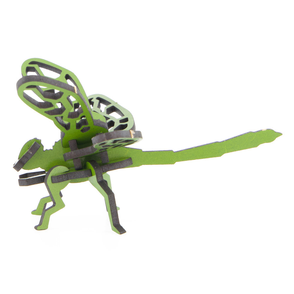 Little & Wood: Dragonfly Woodlet Kit - 3D Puzzle, Green - Image 3