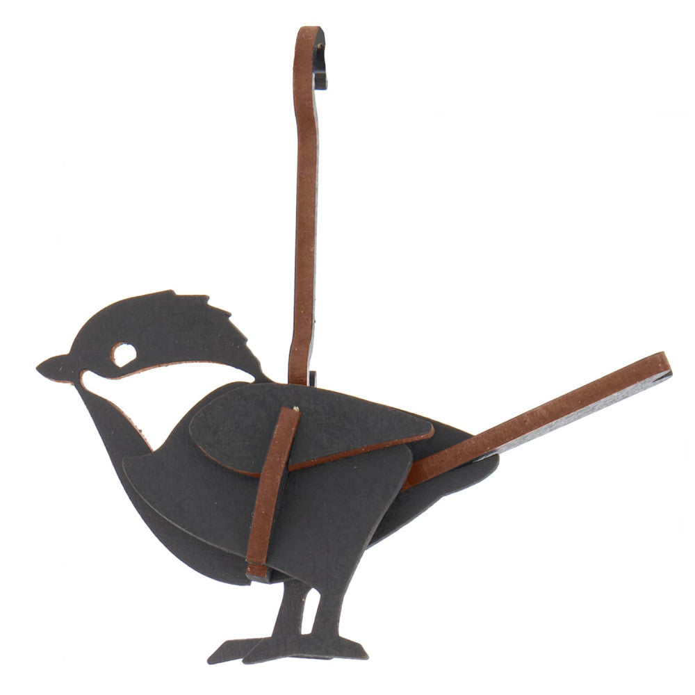 Little & Wood Chickadee 3D Wooden Puzzle Kit - Small Black Model - Image 2
