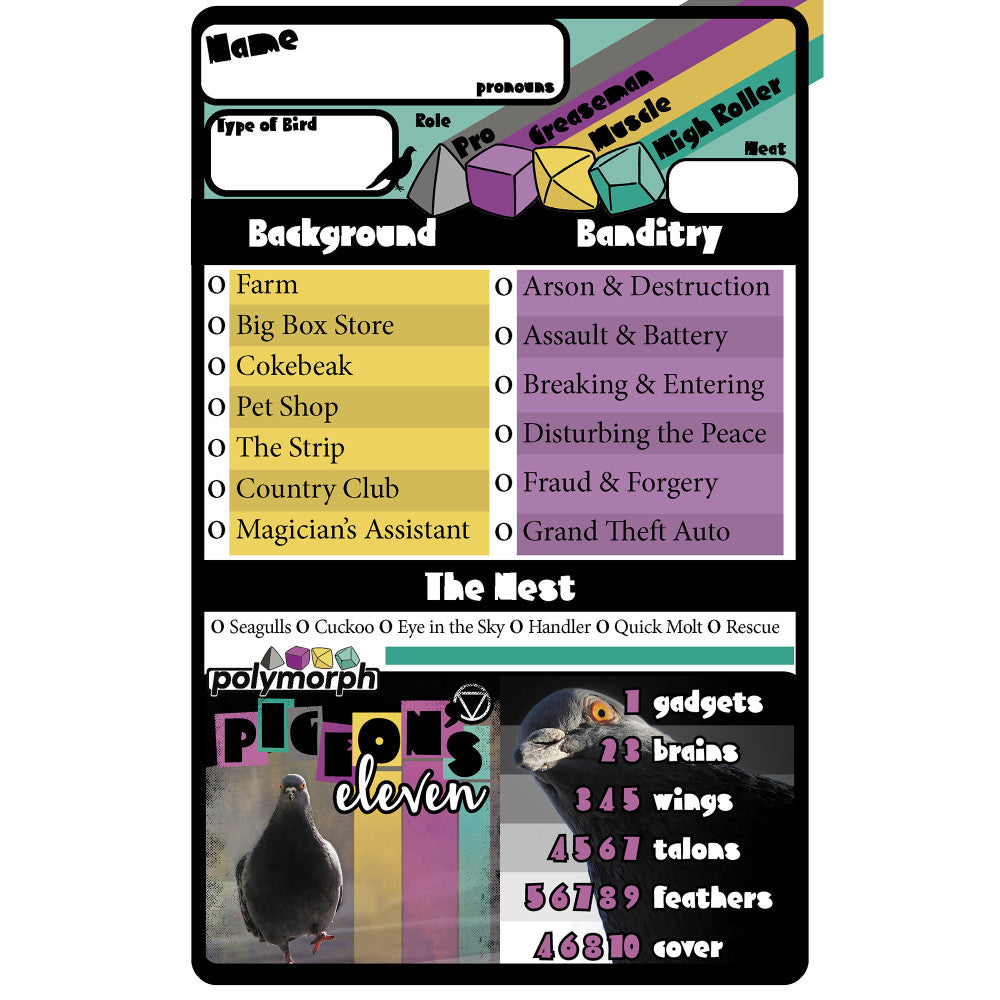 Pigeon's Eleven Narrative RPG Heist Game by 9th Level Games, Ages 13+ - Image 2