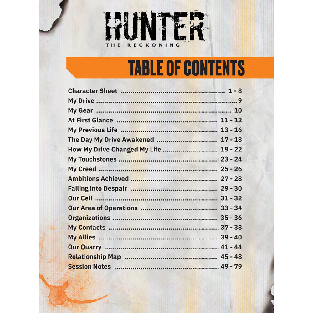 Hunter: The Reckoning 5th Edition - Expanded Character Sheet Journal - Image 2