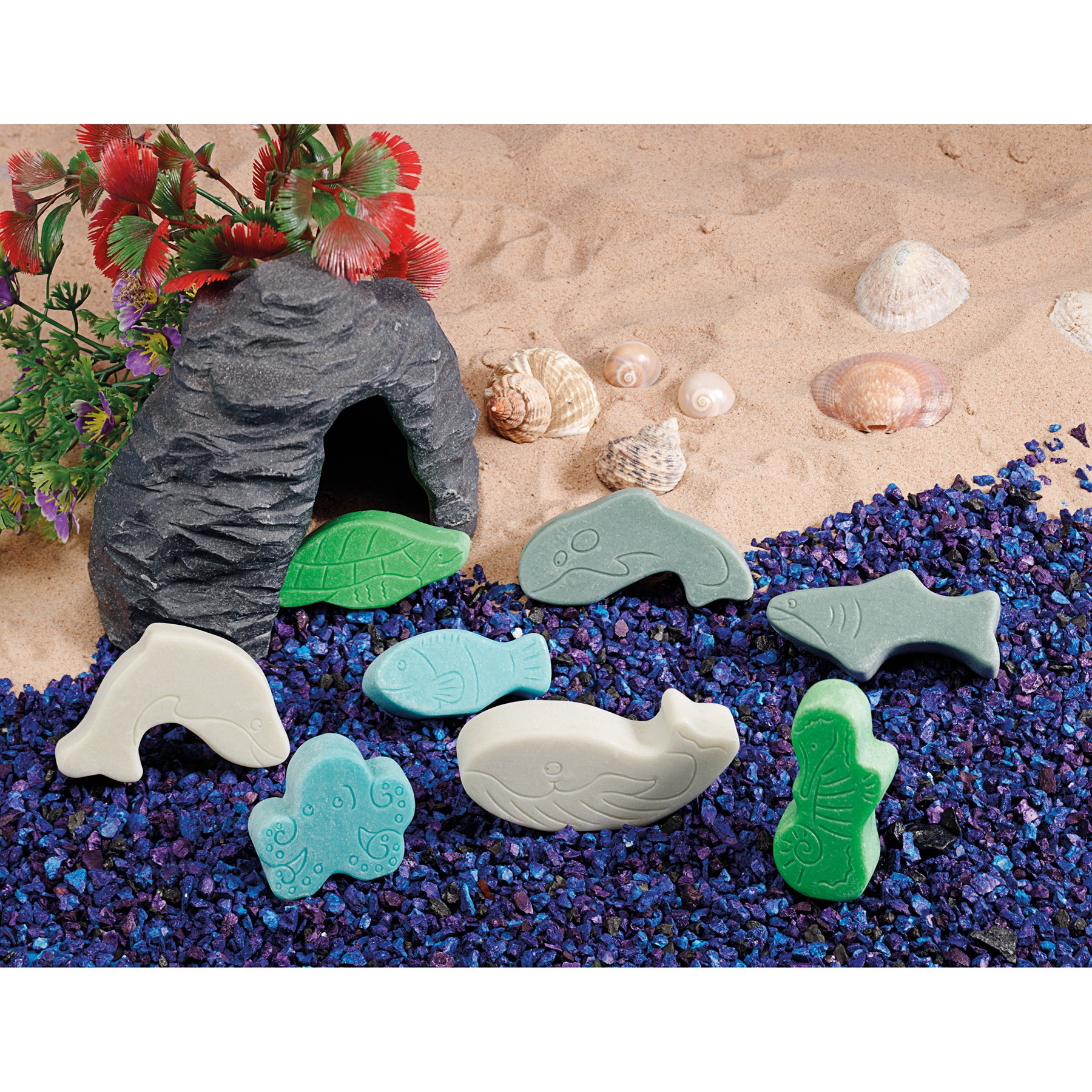 Yellow Door Little Lands Ocean Adventure ?? Set Of 8 Stone Figures - Image 3