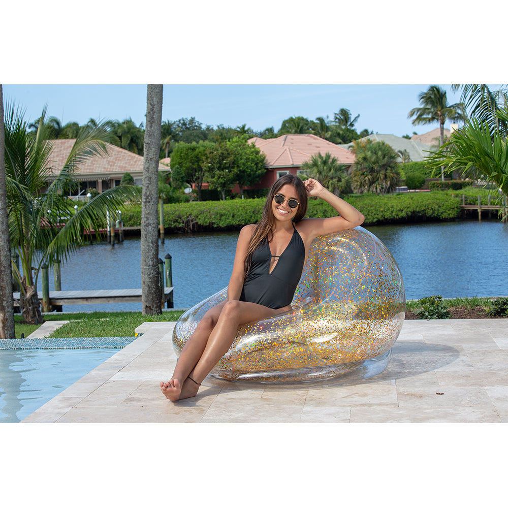 AirCandy Glitter BloChair - Sparkle with Gold Holographic Glitter - Image 3