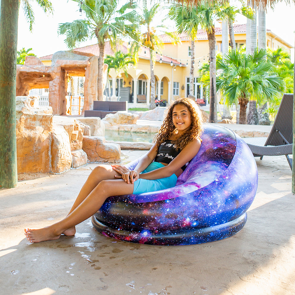 Alternative view of PoolCandy Illuminated Galaxy LED BloChair - Deep Space Pink
