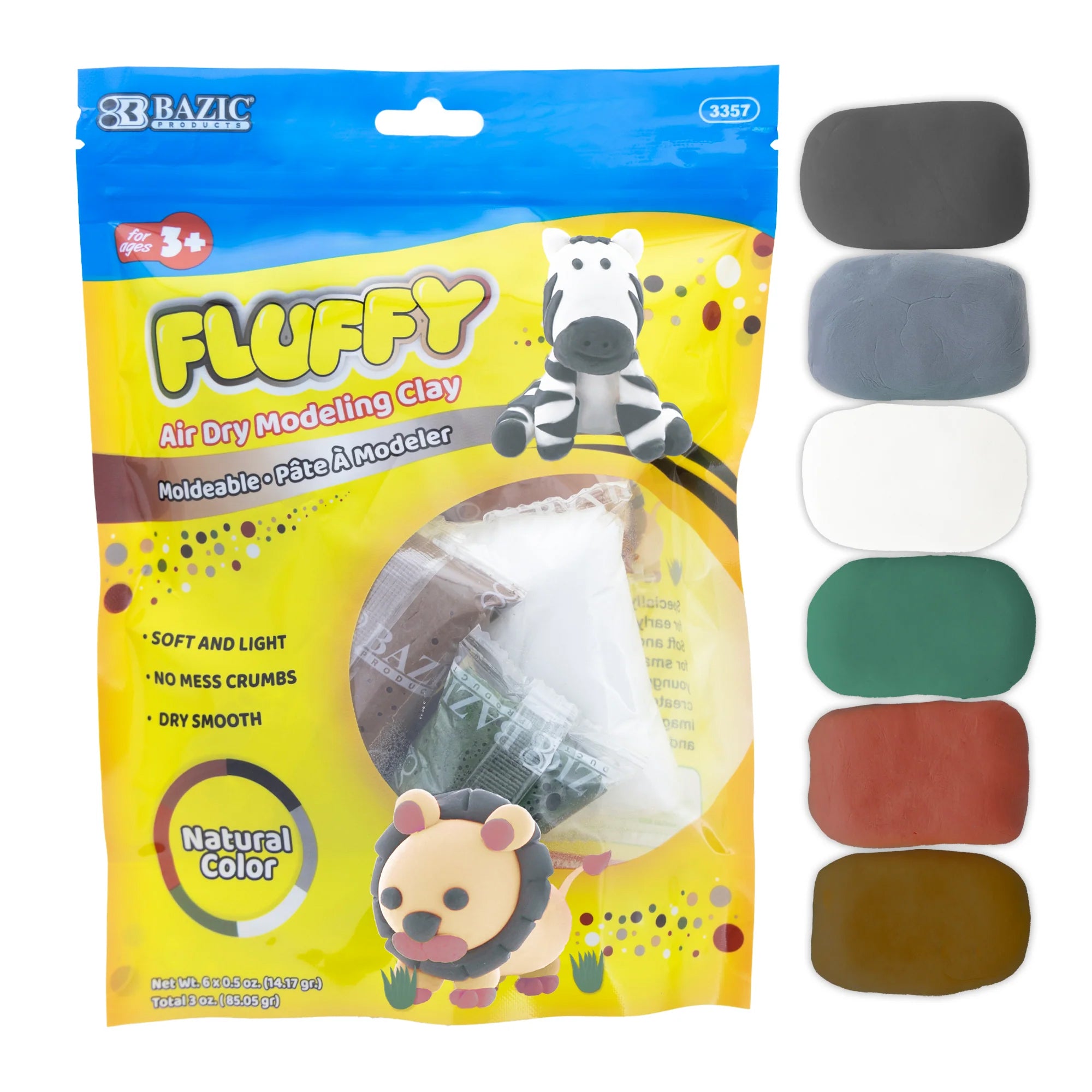 Alternative view of BAZIC Natural Earth Tones Air Dry Modeling Clay Set - 0.5 oz, 24 Packs