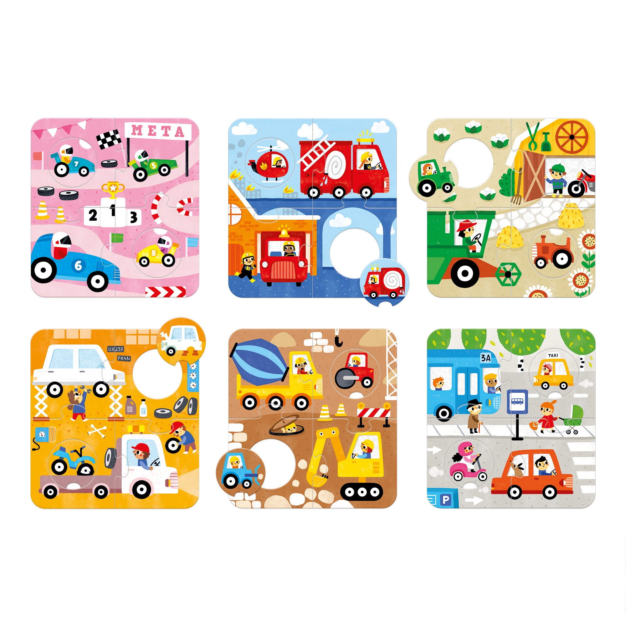 Banana Panda Educational Vehicle Adventure Puzzle Set - 6 pc - Image 3