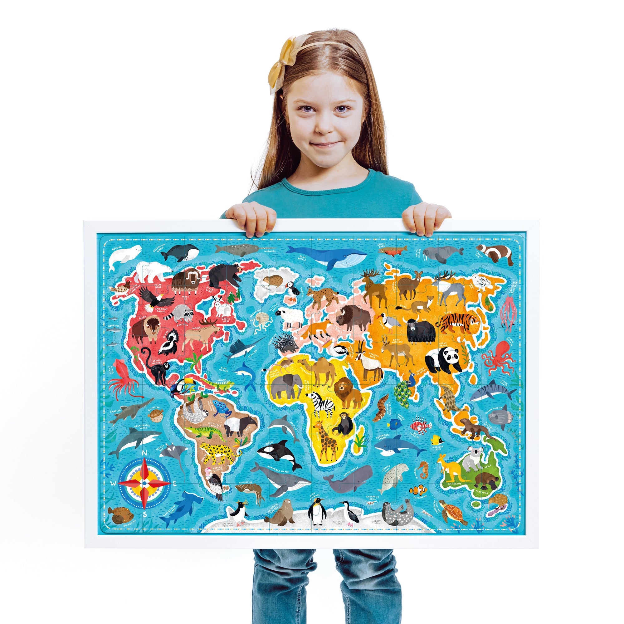 Banana Panda Puzzlove Animals Around the World Floor Puzzle - 60 pc - Image 4