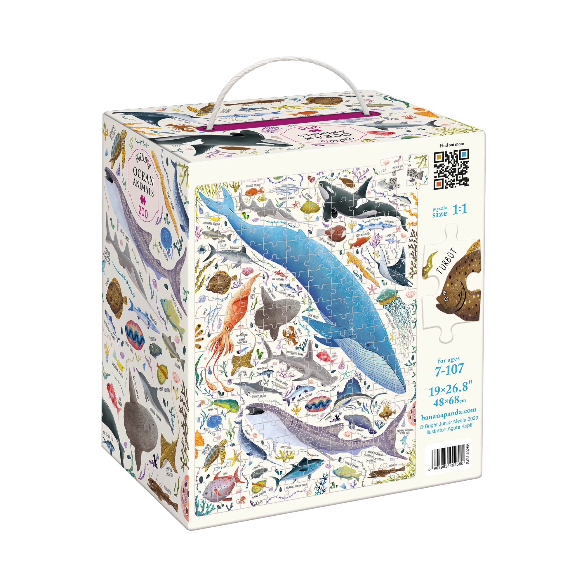Banana Panda Puzzlove Ocean Animals Jigsaw Puzzle - 200 pc - Image 3