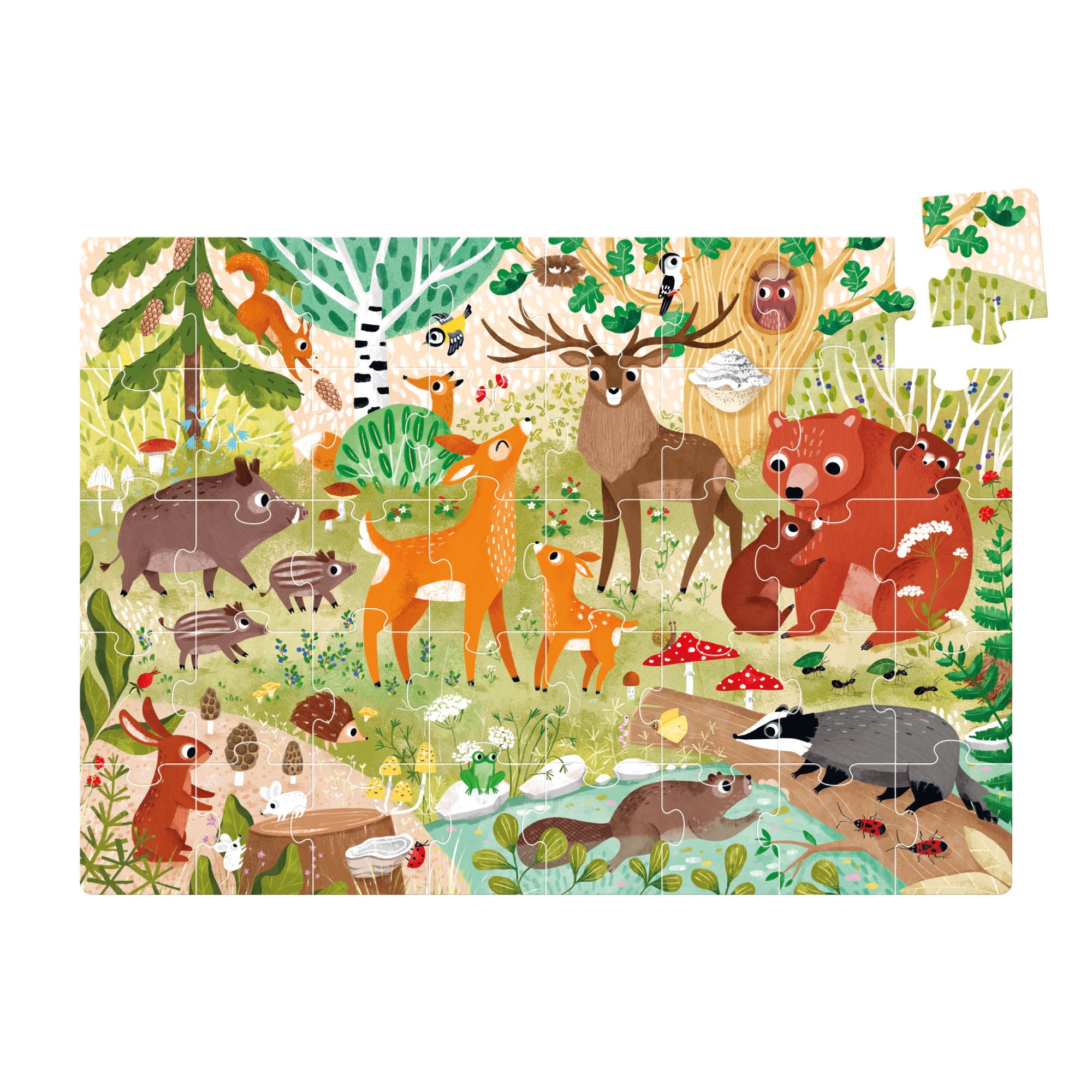 Alternative view of Banana Panda Forest Animals Jumbo Puzzle - 40 pc