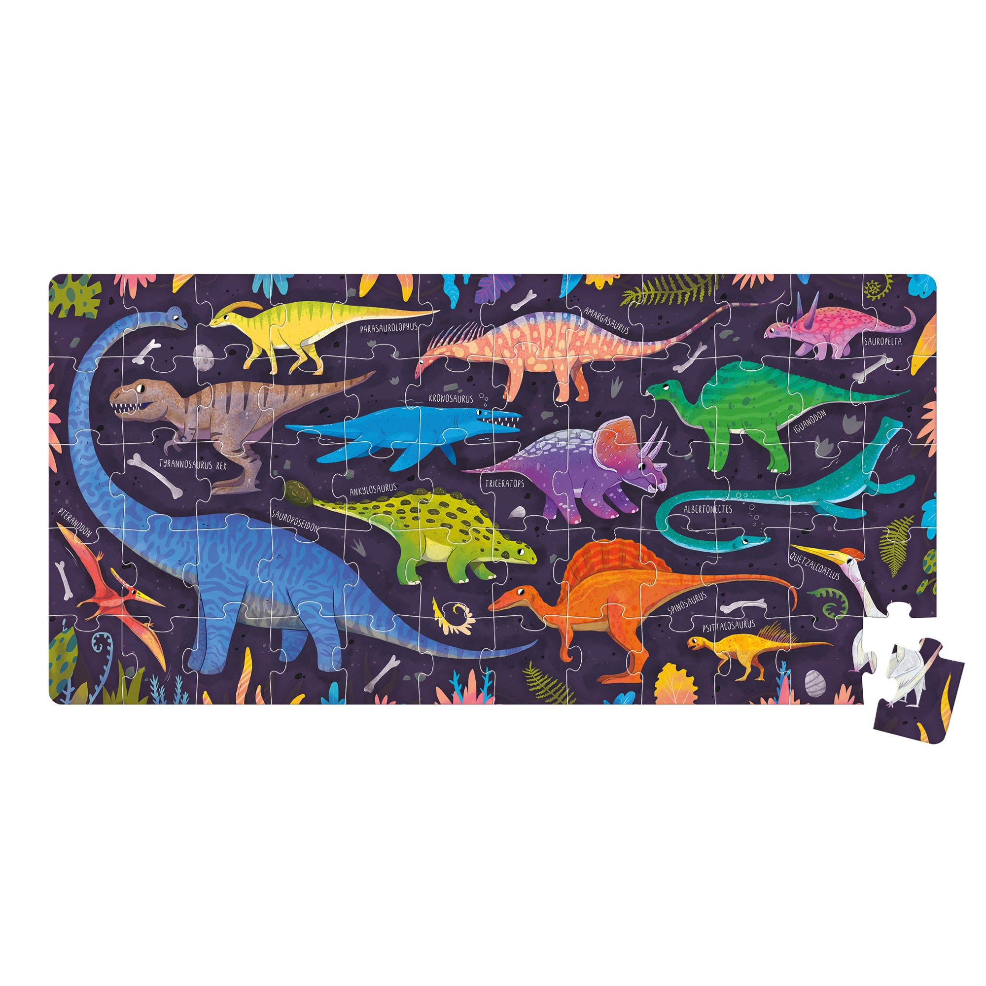 Alternative view of Banana Panda I Love Dinosaurs Puzzle - 60 pc