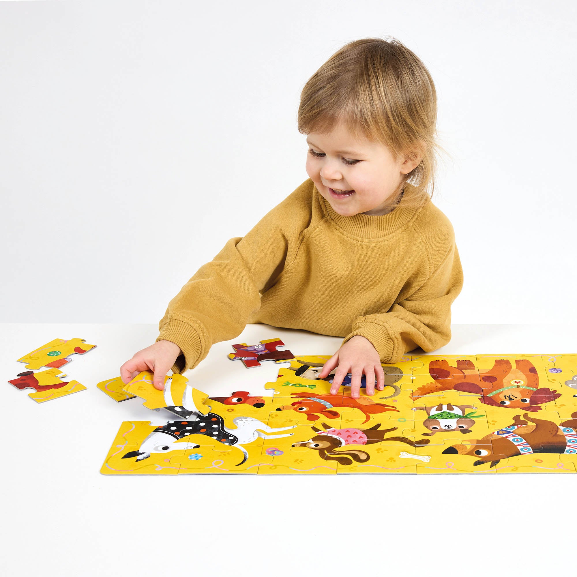 Banana Panda Playful Pups Floor Puzzle - 40 pc - Image 6