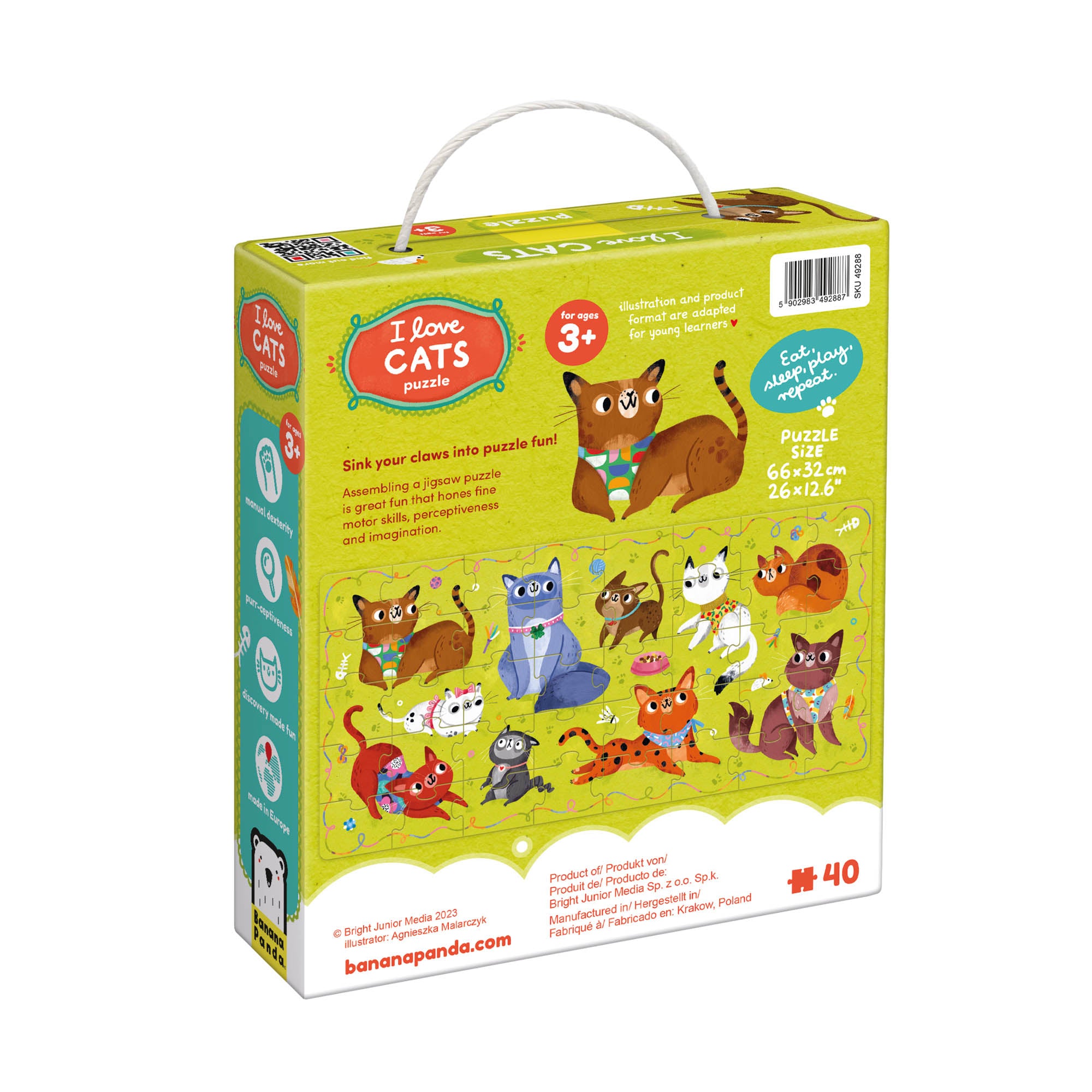 Banana Panda I Love Cats Puzzle - 40 pc - Image 3