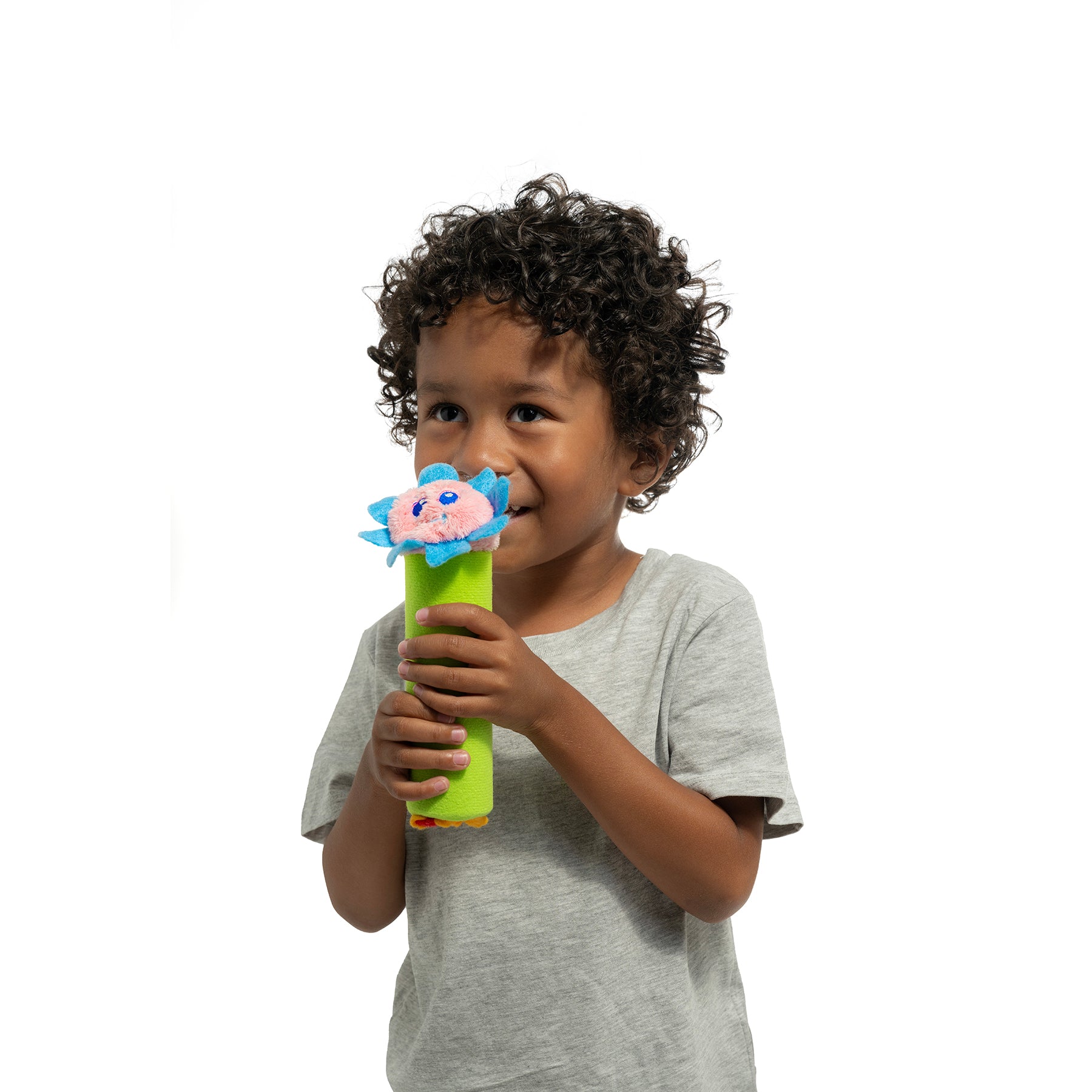 Calm Caterpillar Bloomie: Dual-Sided Flower & Candle Breathing Toy - Image 4