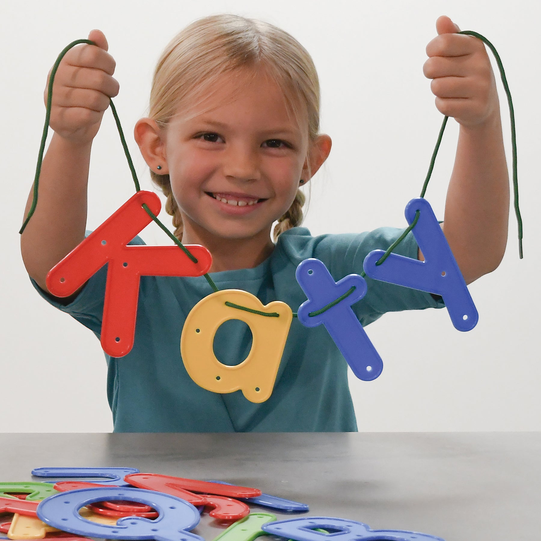 Alternative view of READY 2 LEARN Lacing Alphabet Set - Uppercase & Lowercase - 52 Colorful Pieces