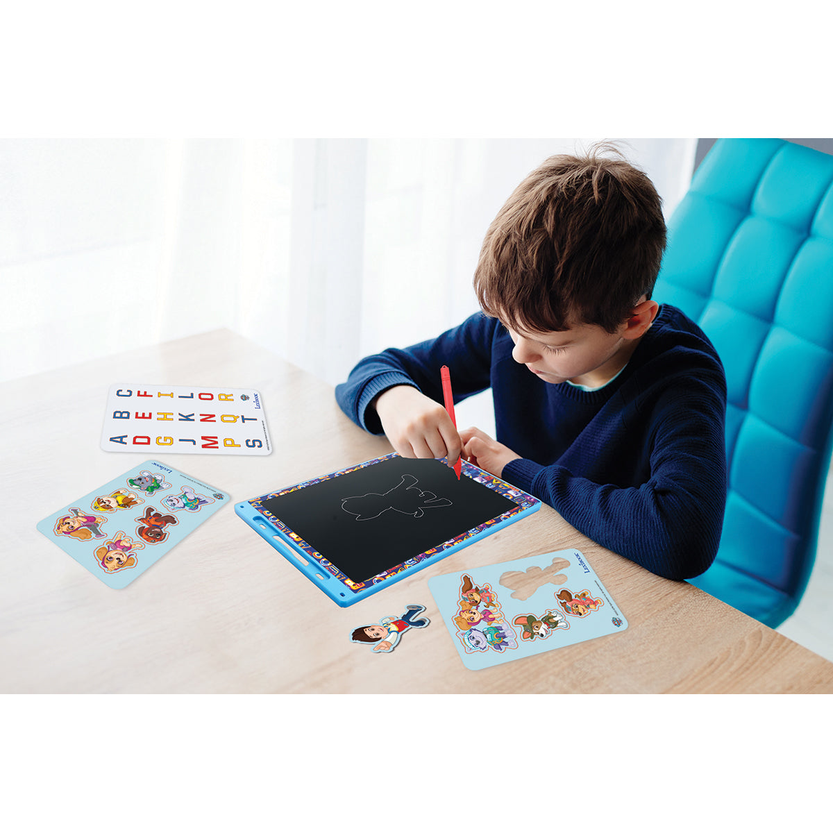 Paw Patrol 11'' multicolor learning drawing E-ink tablet with stencils - Image 3
