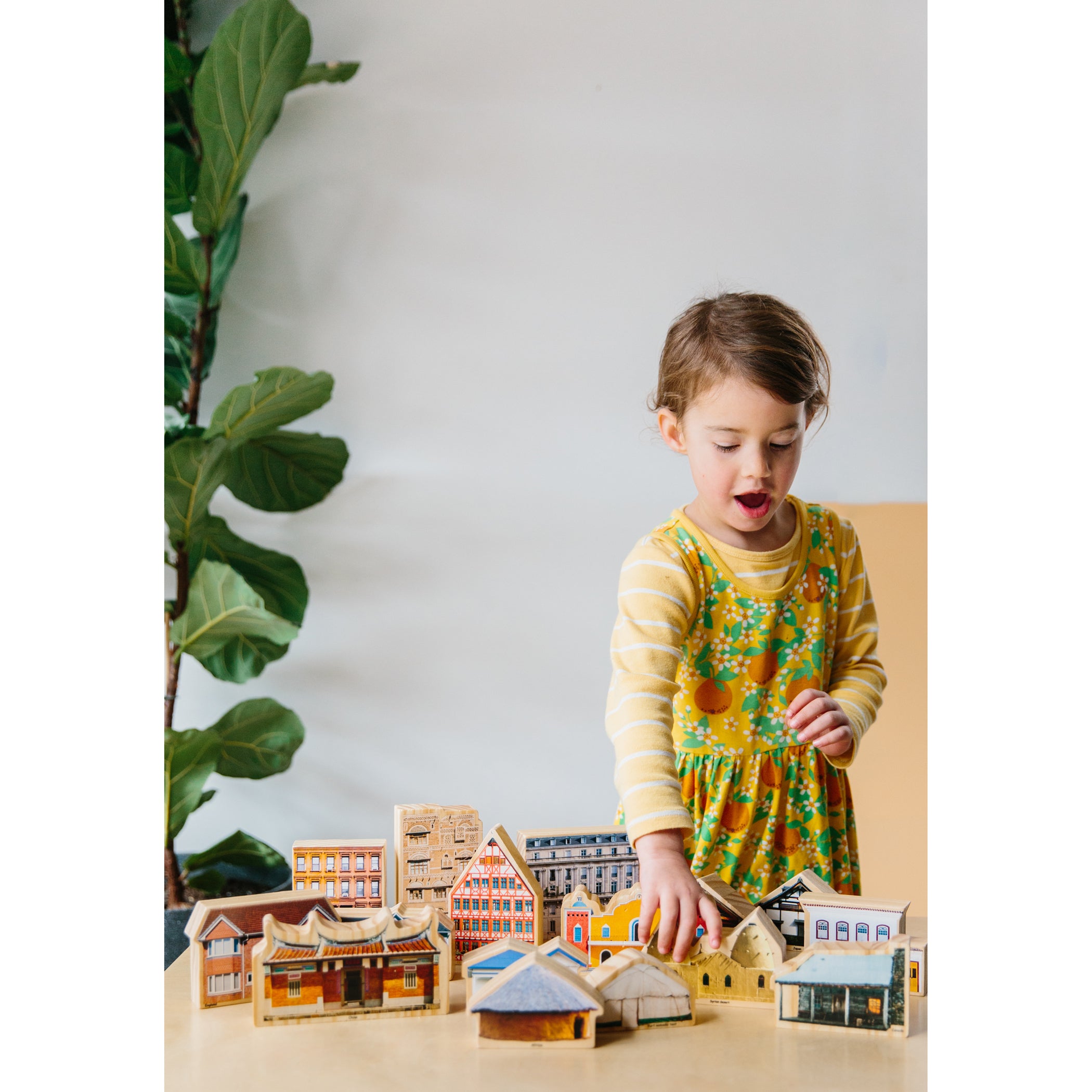Alternative view of The Freckled Frog Global Homes Adventure Wooden Blocks - Set of 17 - Ages 1+