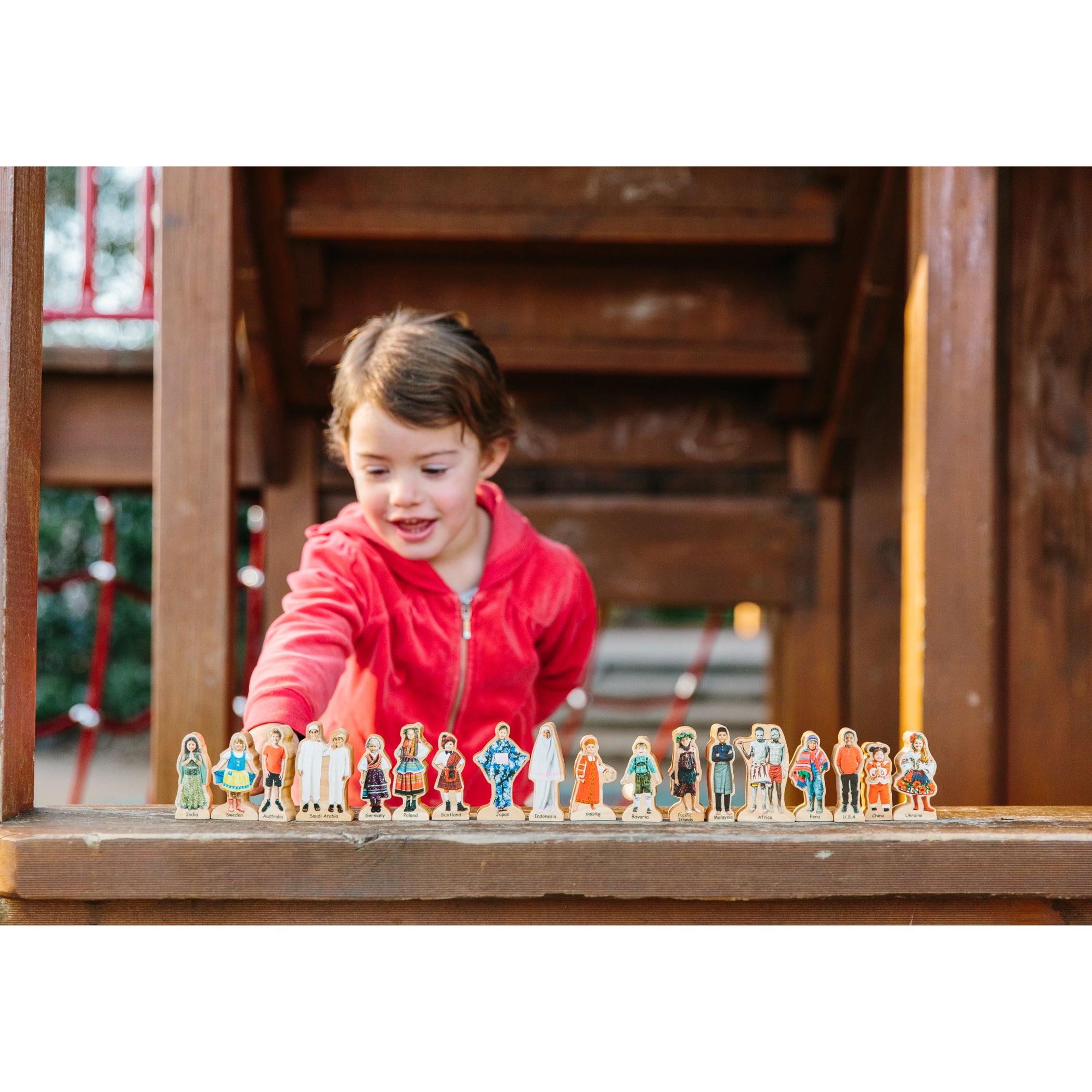 The Freckled Frog Global Friends Wooden Blocks - Set of 18 - Image 3
