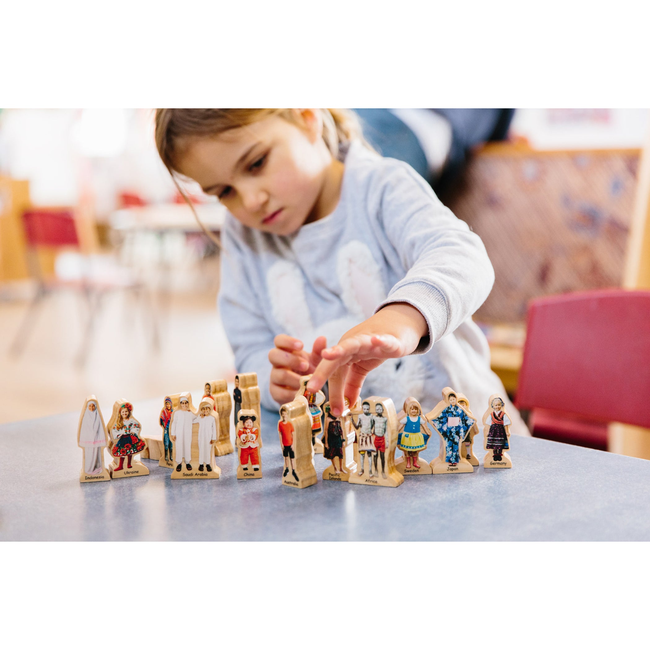 The Freckled Frog Global Friends Wooden Blocks - Set of 18 - Image 4