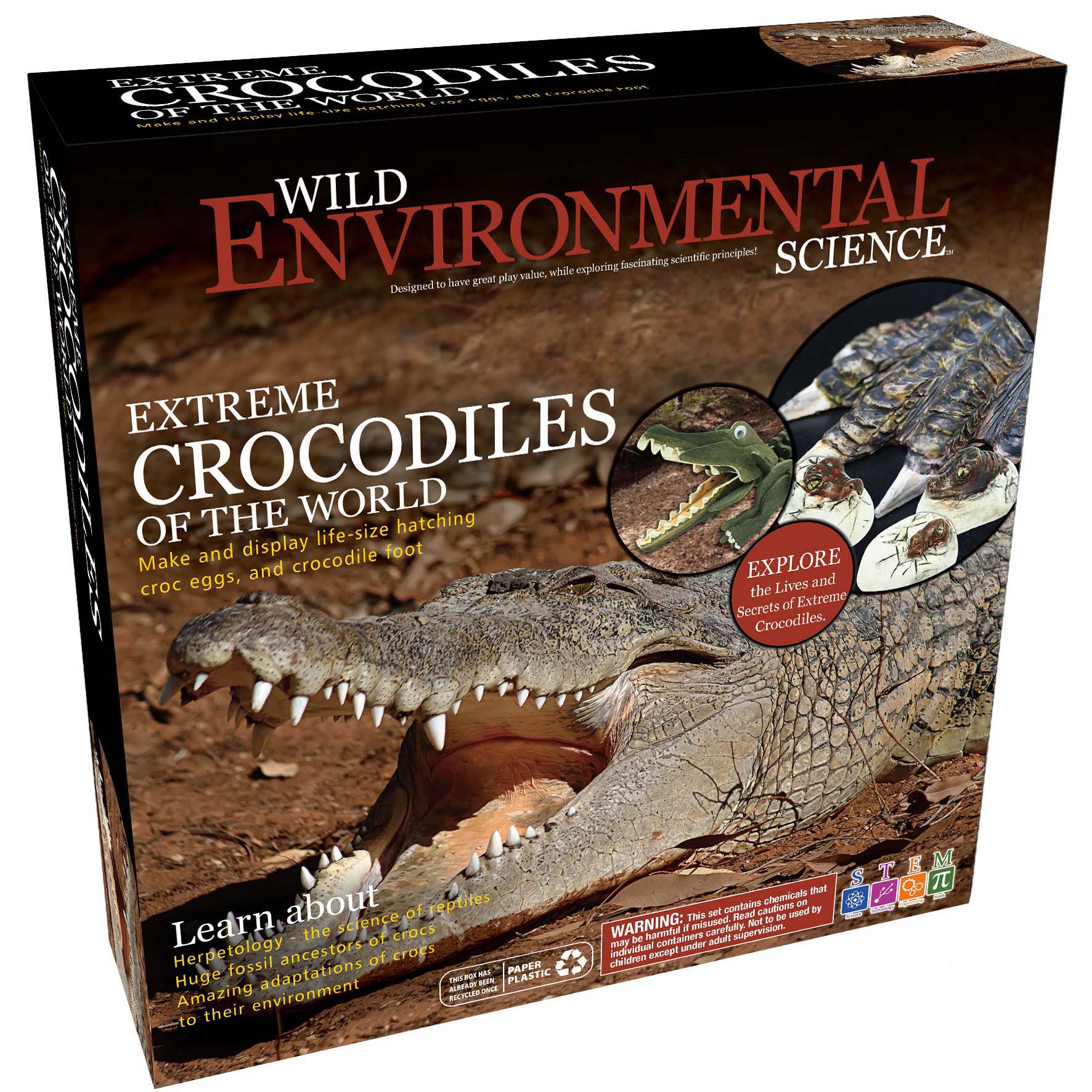Alternative view of Wild Environmental Science Extreme Crocodiles Kit - Craft & Learn About Crocodiles