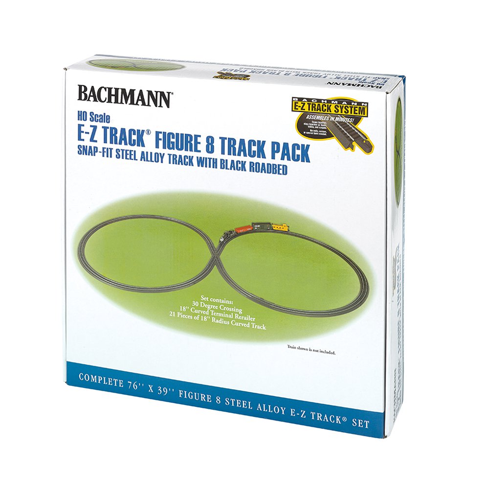 Alternative view of Bachmann Trains HO Scale Figure 8 E-Z Track Pack - Steel Alloy Rail with Black Roadbed