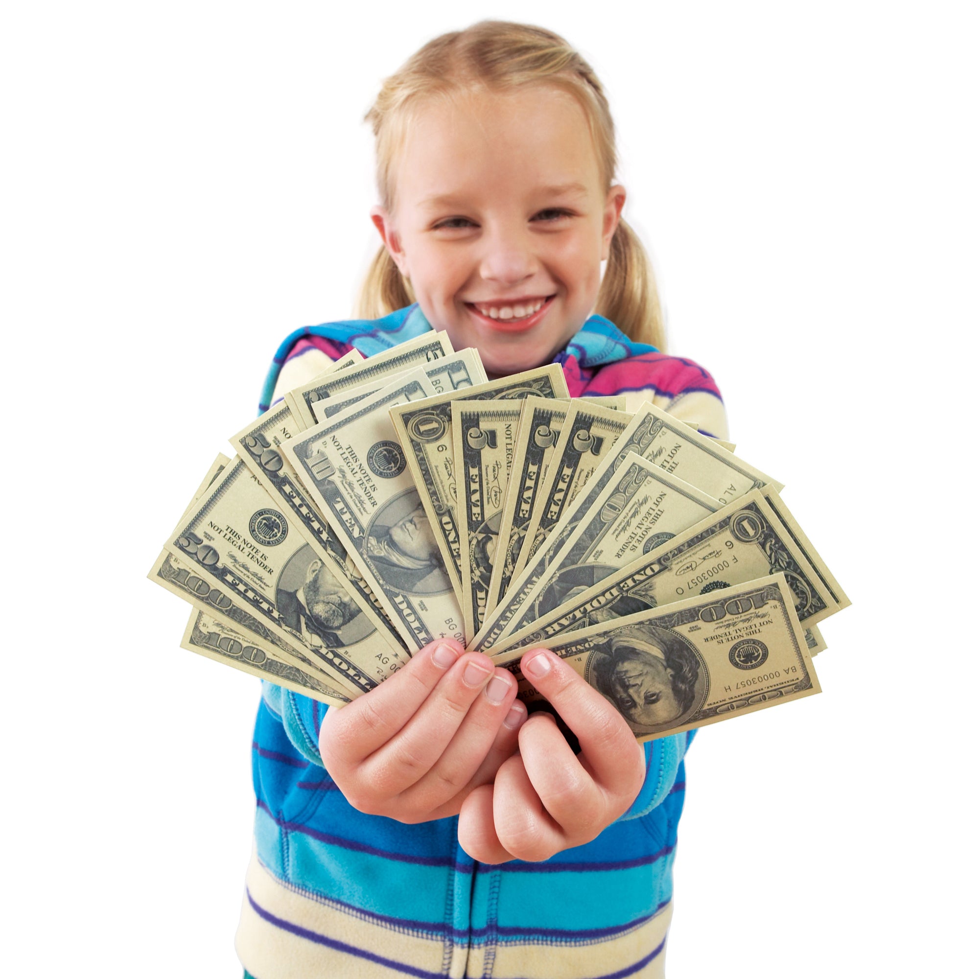 Alternative view of Educational Insights Play Money, Coins & Bills Deluxe Set - Realistic Pretend Currency