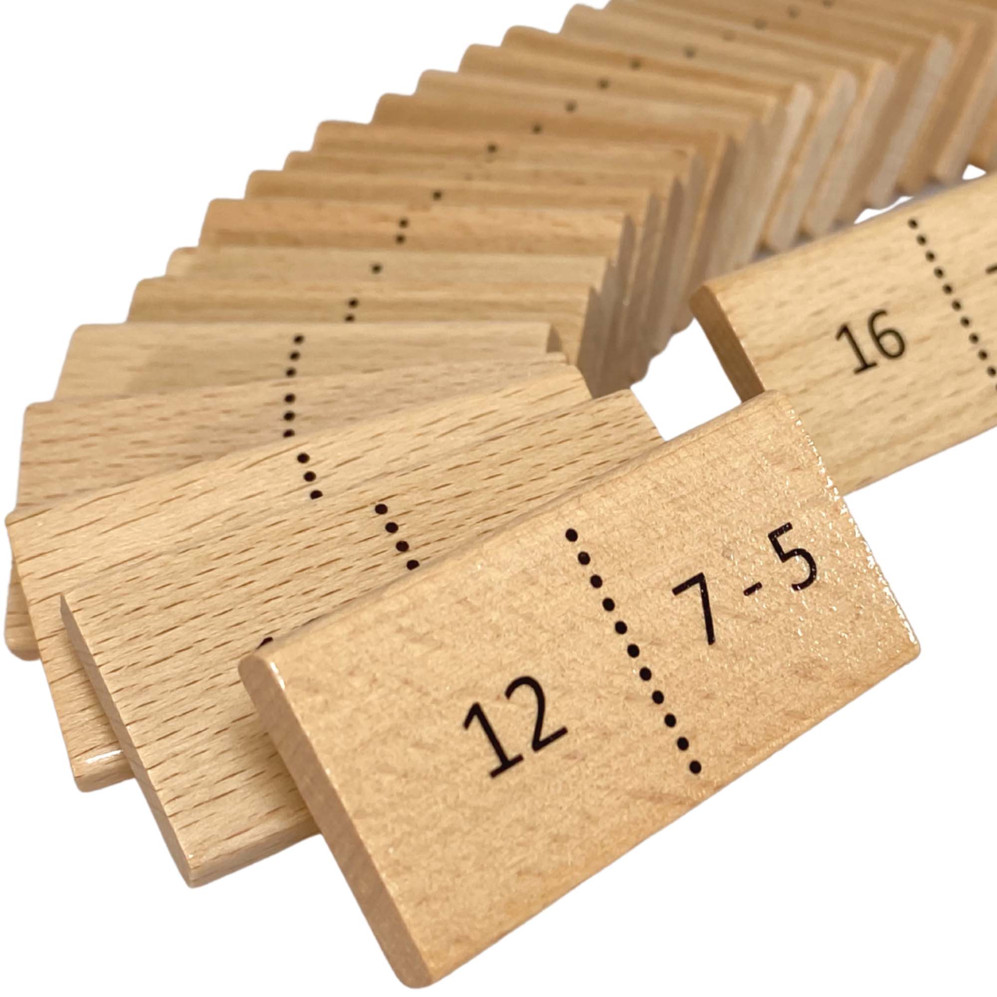 Extasticks Mathomino Plus & Minus Wooden Math Domino Game - Image 4