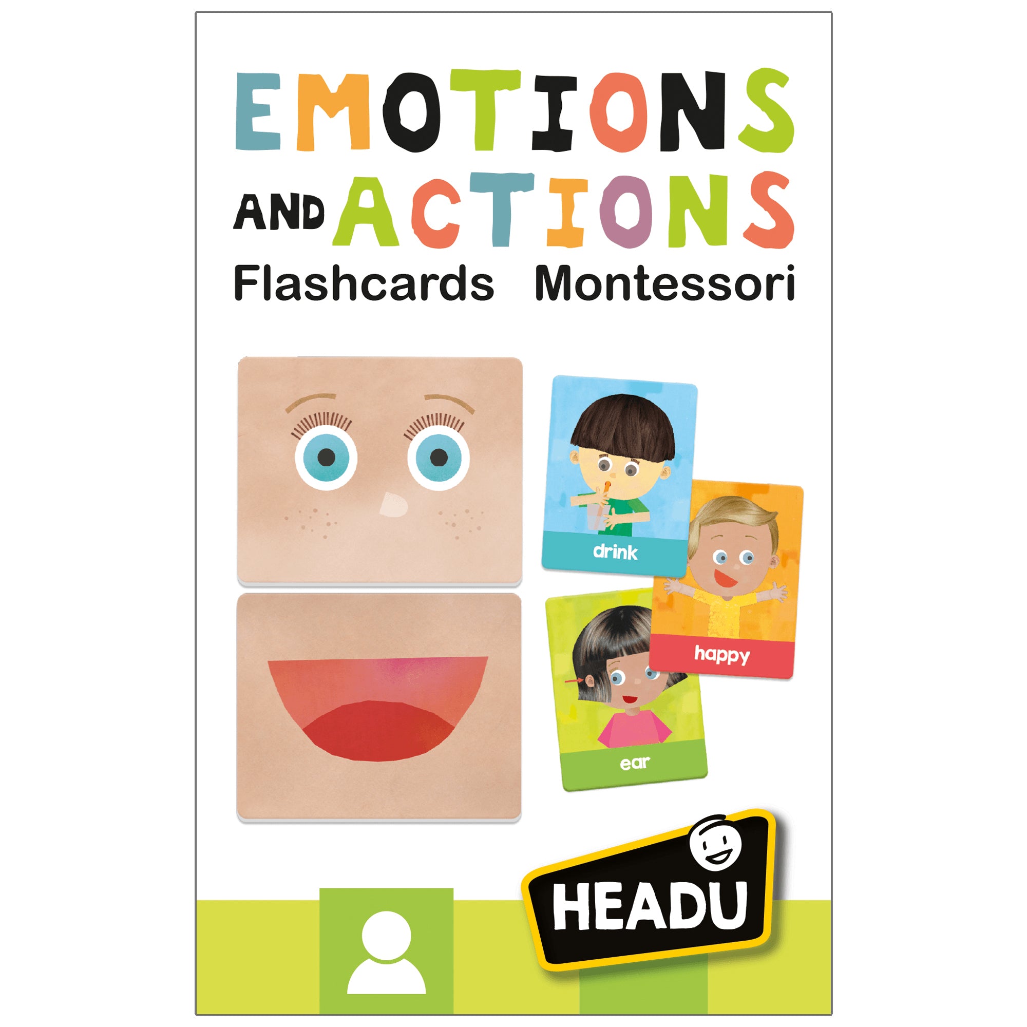 Headu Montessori Emotions & Actions Learning Flashcards - Interactive Educational Toy - Image 3