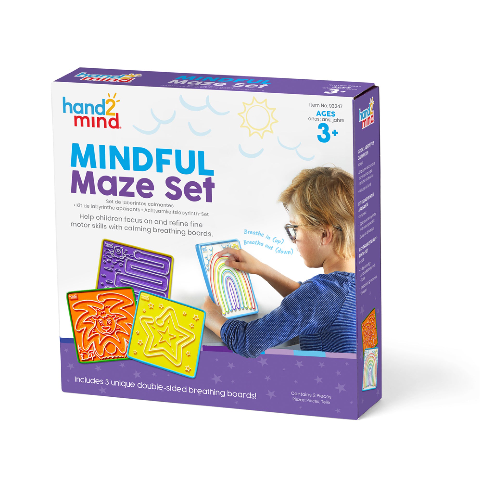 Hand2Mind Mindful Maze Set - Breathe & Play Guided Experience - Image 2