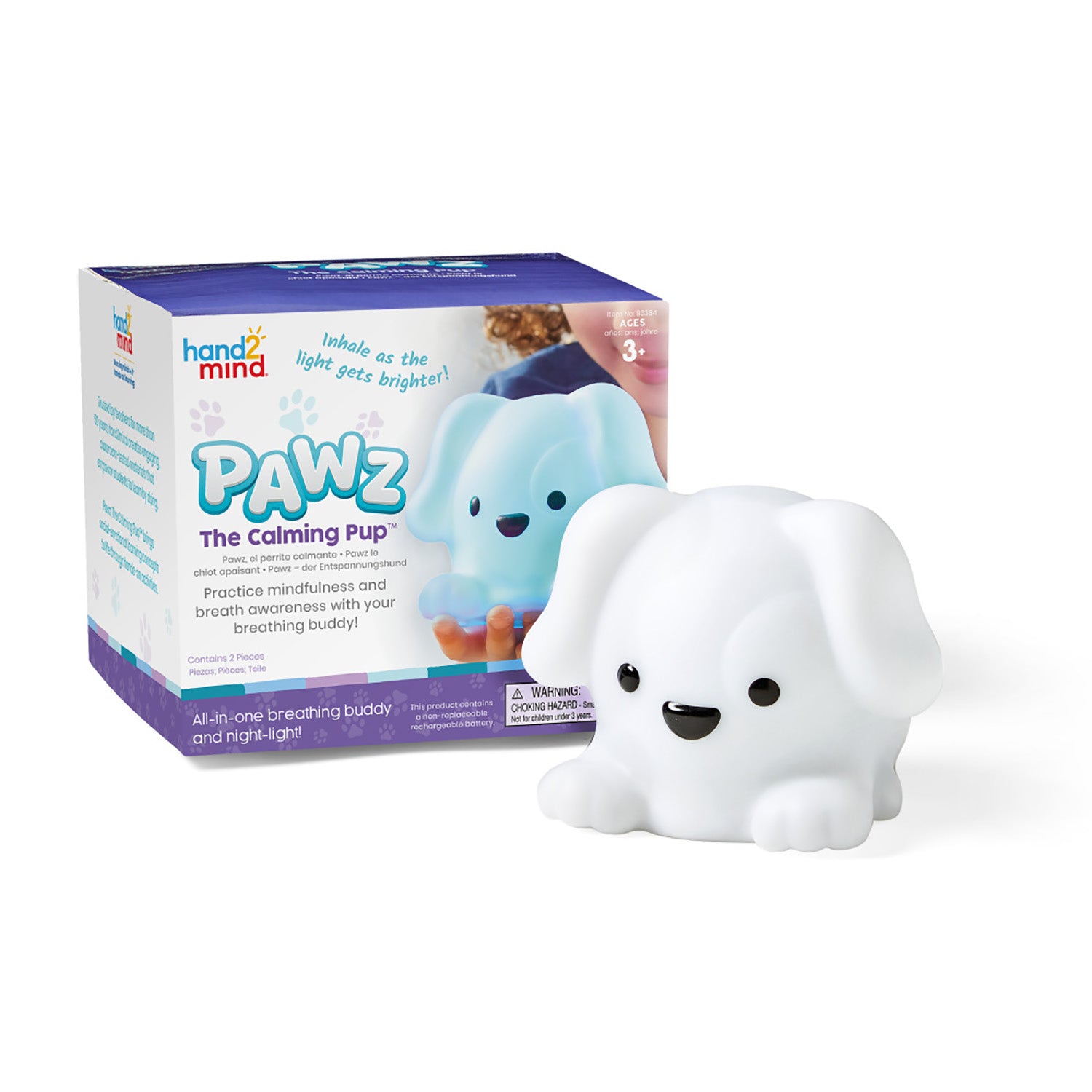 Alternative view of Hand2Mind PAWZ The Calming Pup Interactive Light-Up Toy