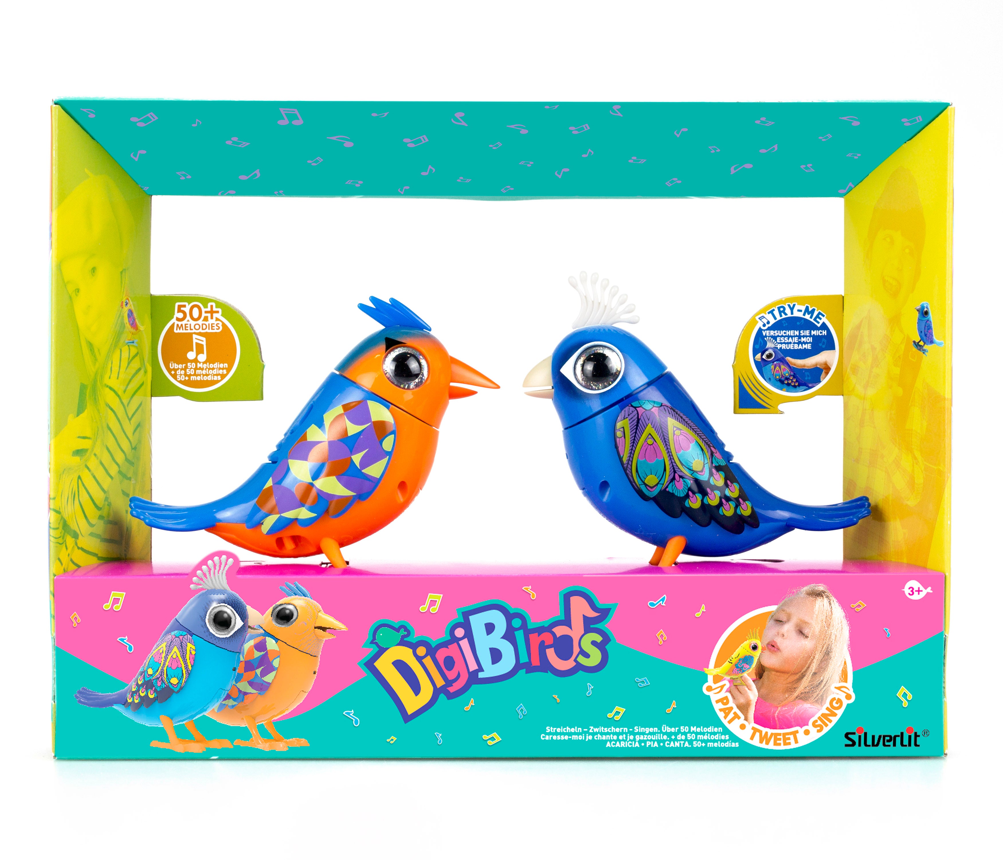 DIGIBIRDS Interactive Twin Pack - Colorful Singing Birds