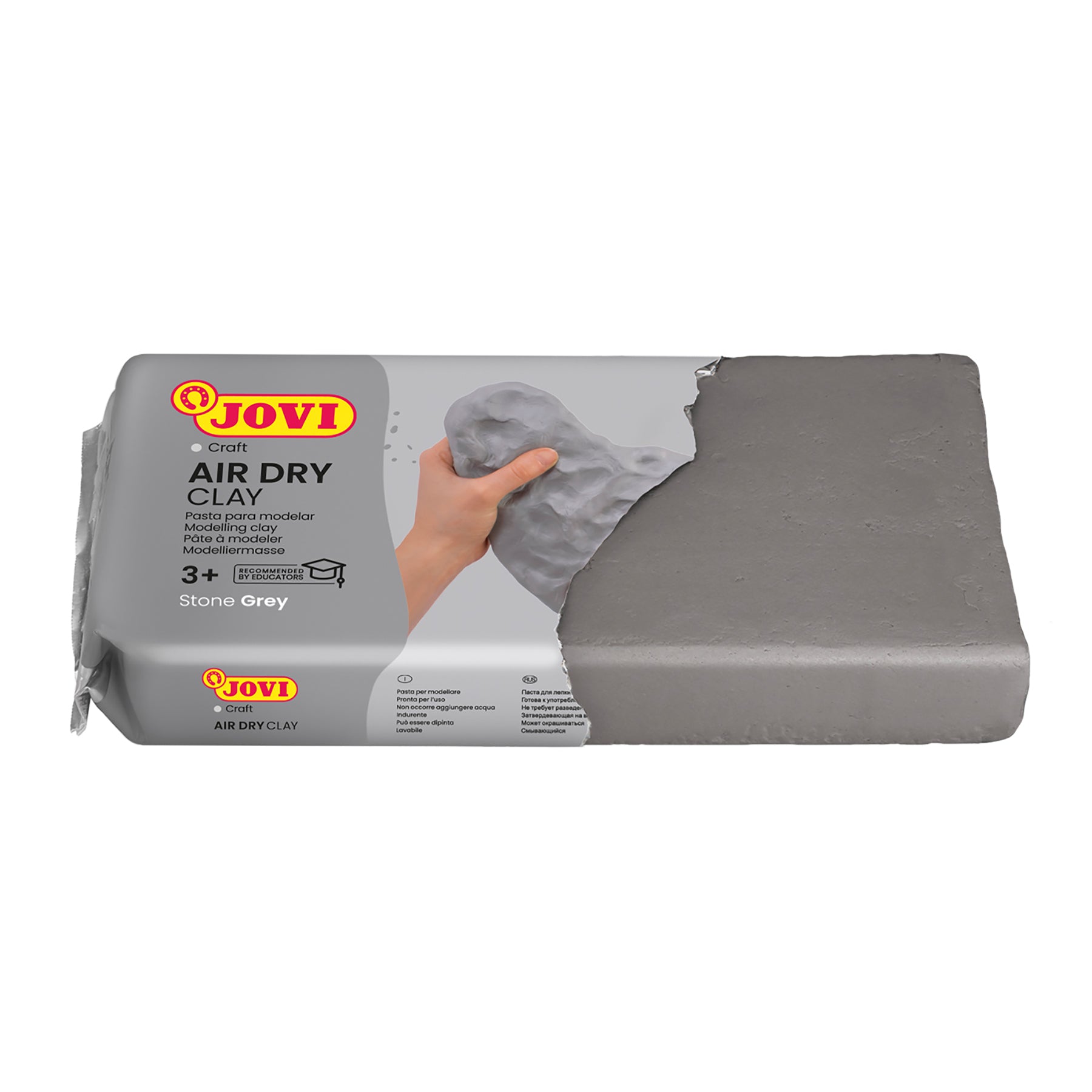 JOVI Home Artist Collection Air Dry Clay - Grey, 2.2lb Bar, Pack of 2 - Image 3