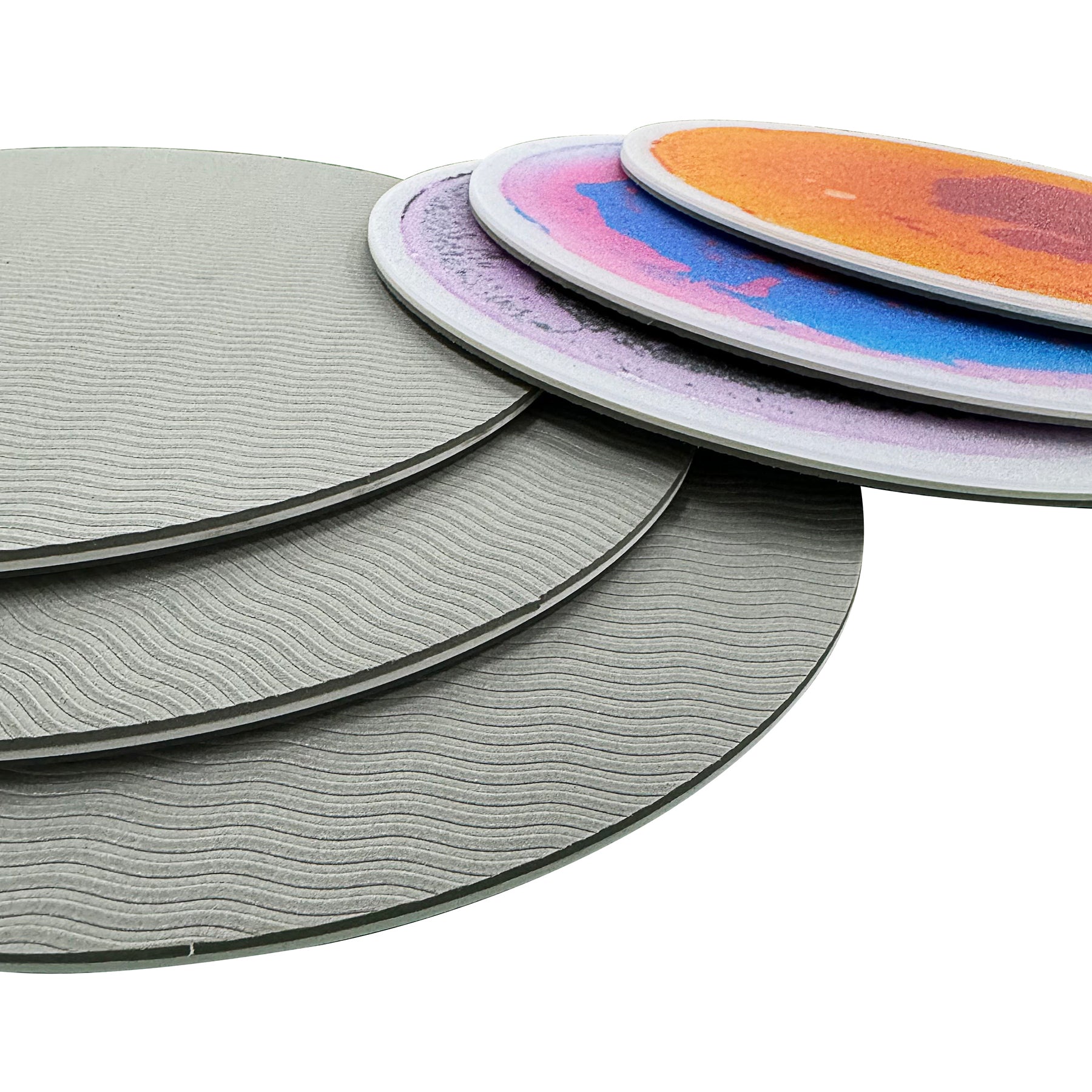 Kore Design Liquid Floor Tiles, Assorted Colors, Disc, 12" - Image 2
