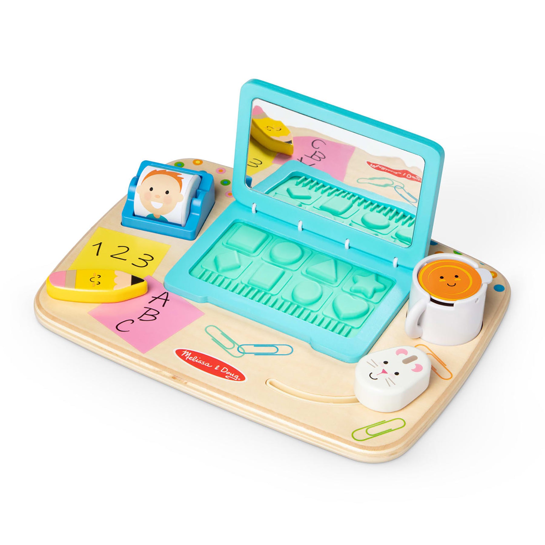 Alternative view of Melissa & Doug Work & Play Desktop Activity Board - Interactive Toddler Toy