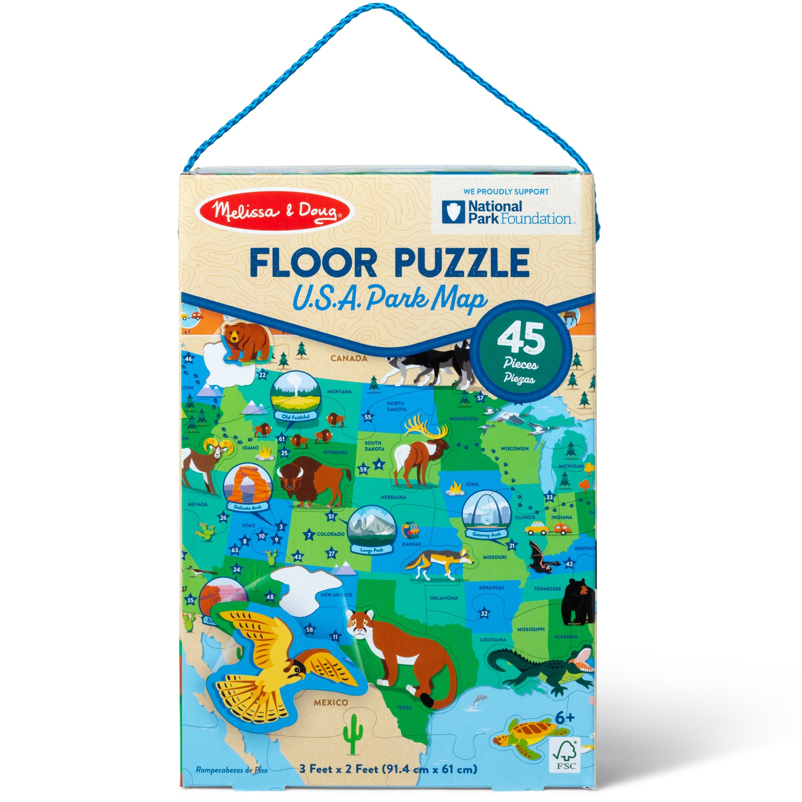 Melleysa & Doug USA National Parks 45 pc Floor Puzzle