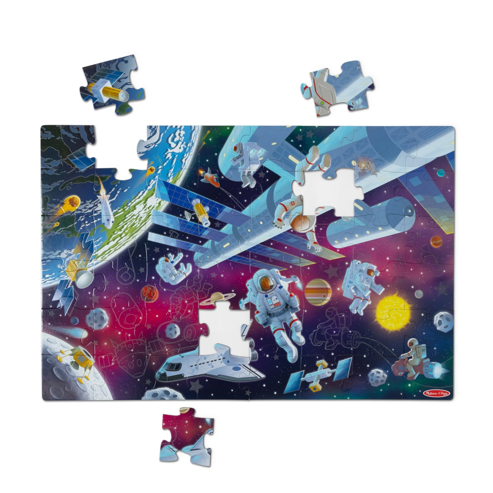 Alternative view of Melissa & Doug Outer Space 48 pc Glow-in-the-Dark Floor Puzzle