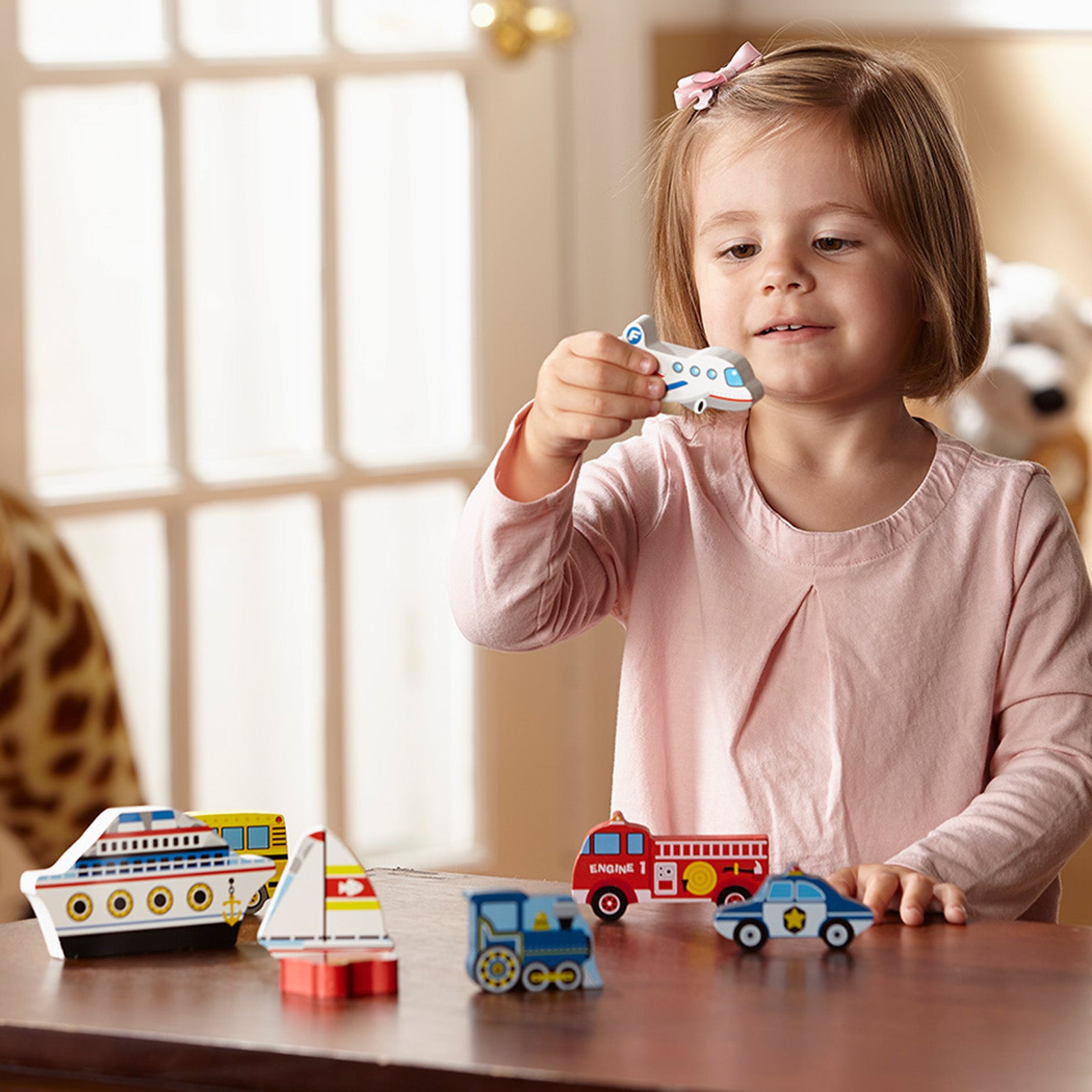 Melissa & Doug Chunky Vehicles Wooden Puzzle - 9 pc - Image 3