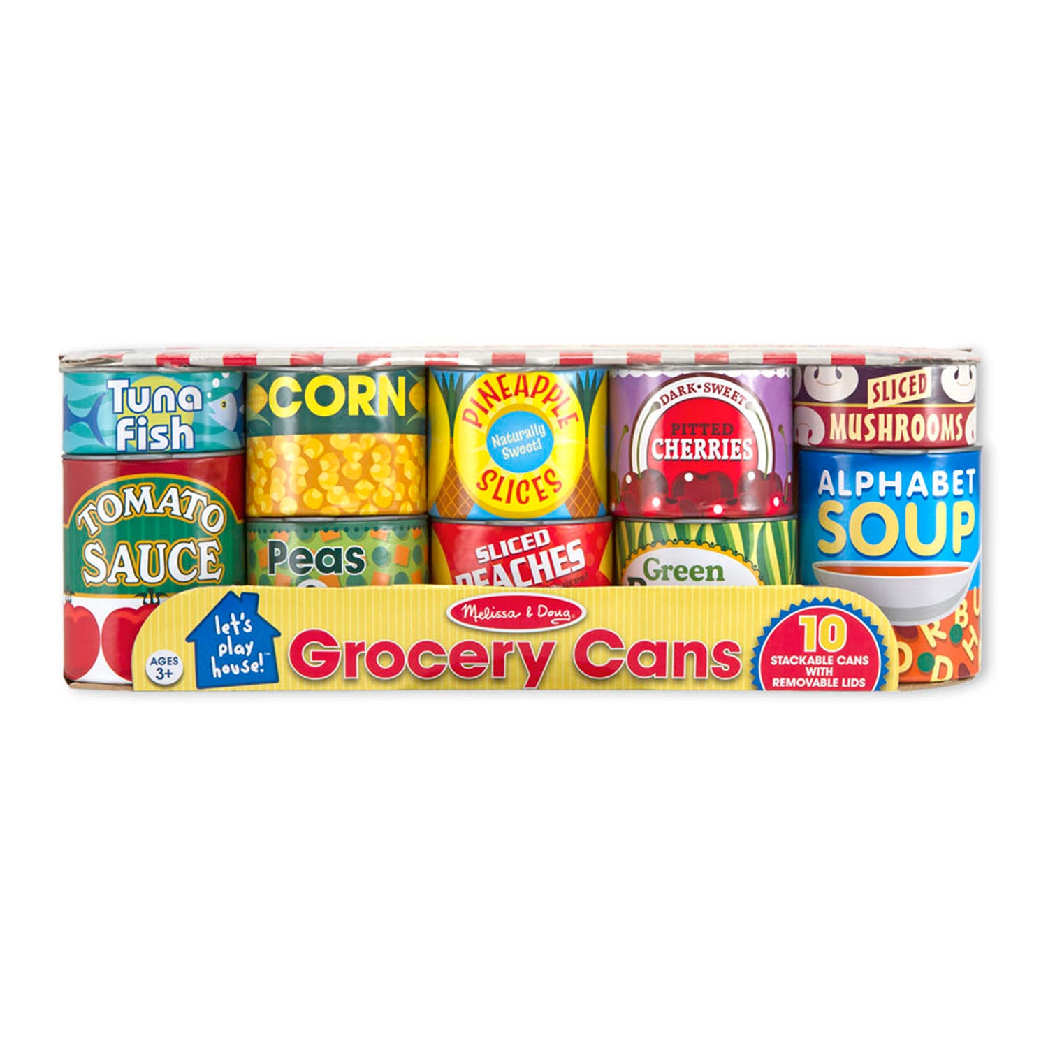 Alternative view of Melissa & Doug Playful Grocery Cans Pretend Play Set - 10 Pieces