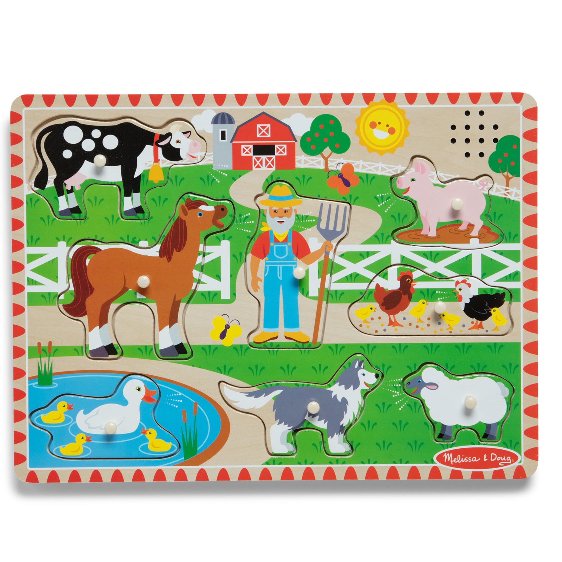 Alternative view of Melissa & Doug Old MacDonald's Farm Sound Puzzle - 8 Pieces