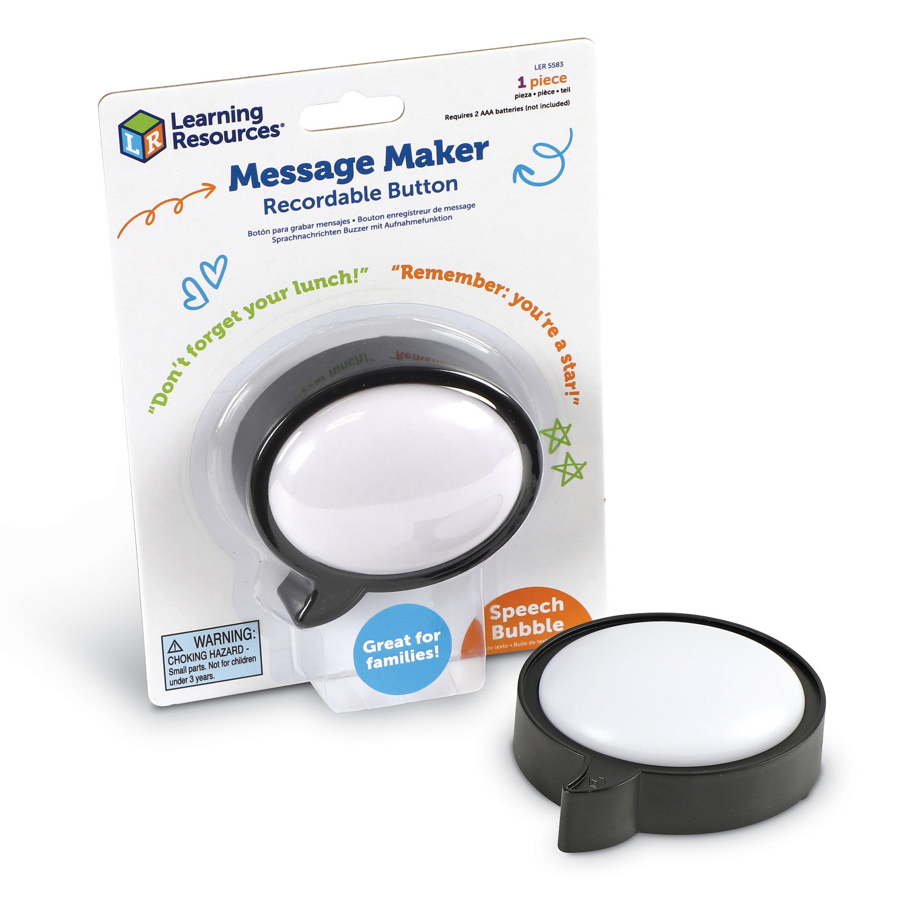 Alternative view of Learning Resources - Speech Bubble Message Recorder - Pack of 3