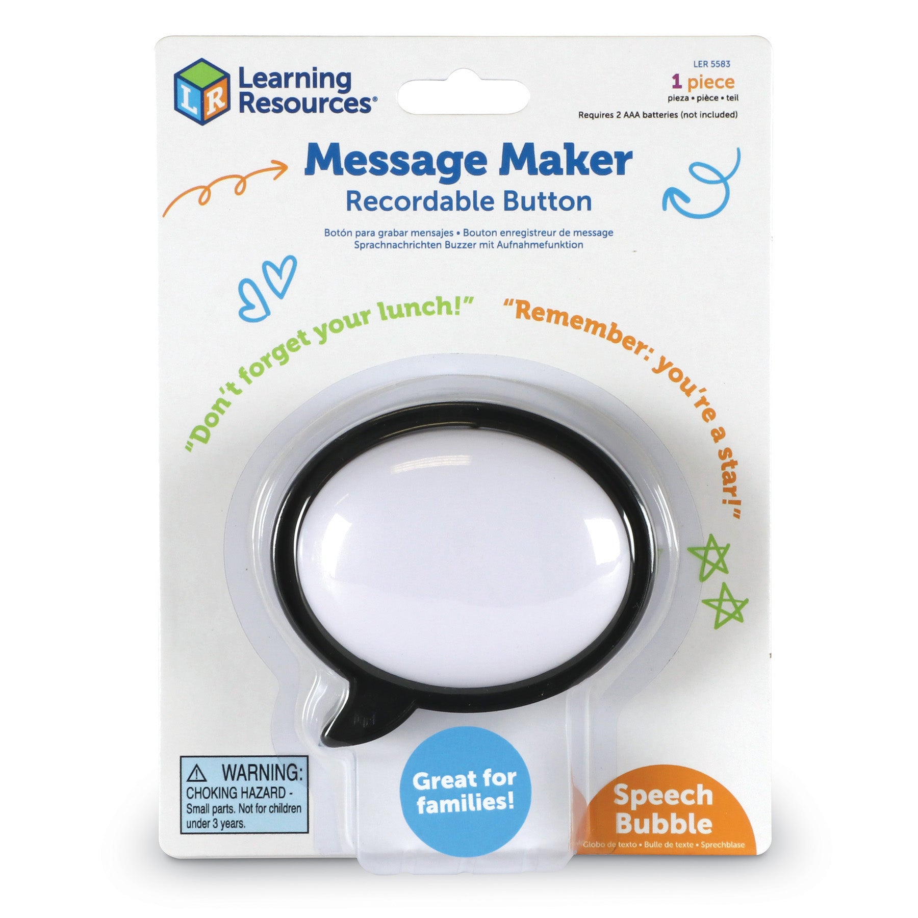Learning Resources - Speech Bubble Message Recorder - Pack of 3 - Image 4