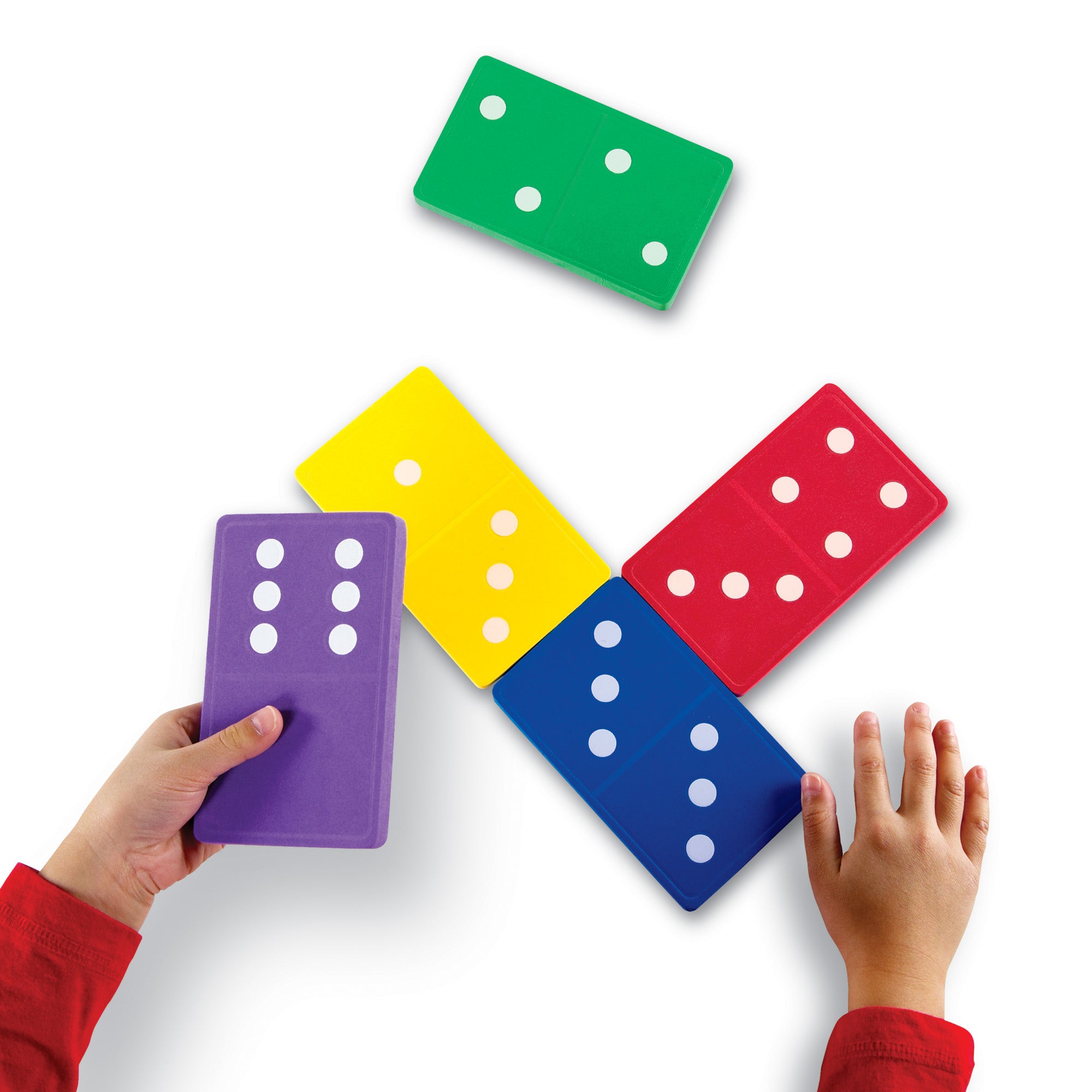 Alternative view of Learning Resources Jumbo Foam Dominoes - Multicolor Set of 28
