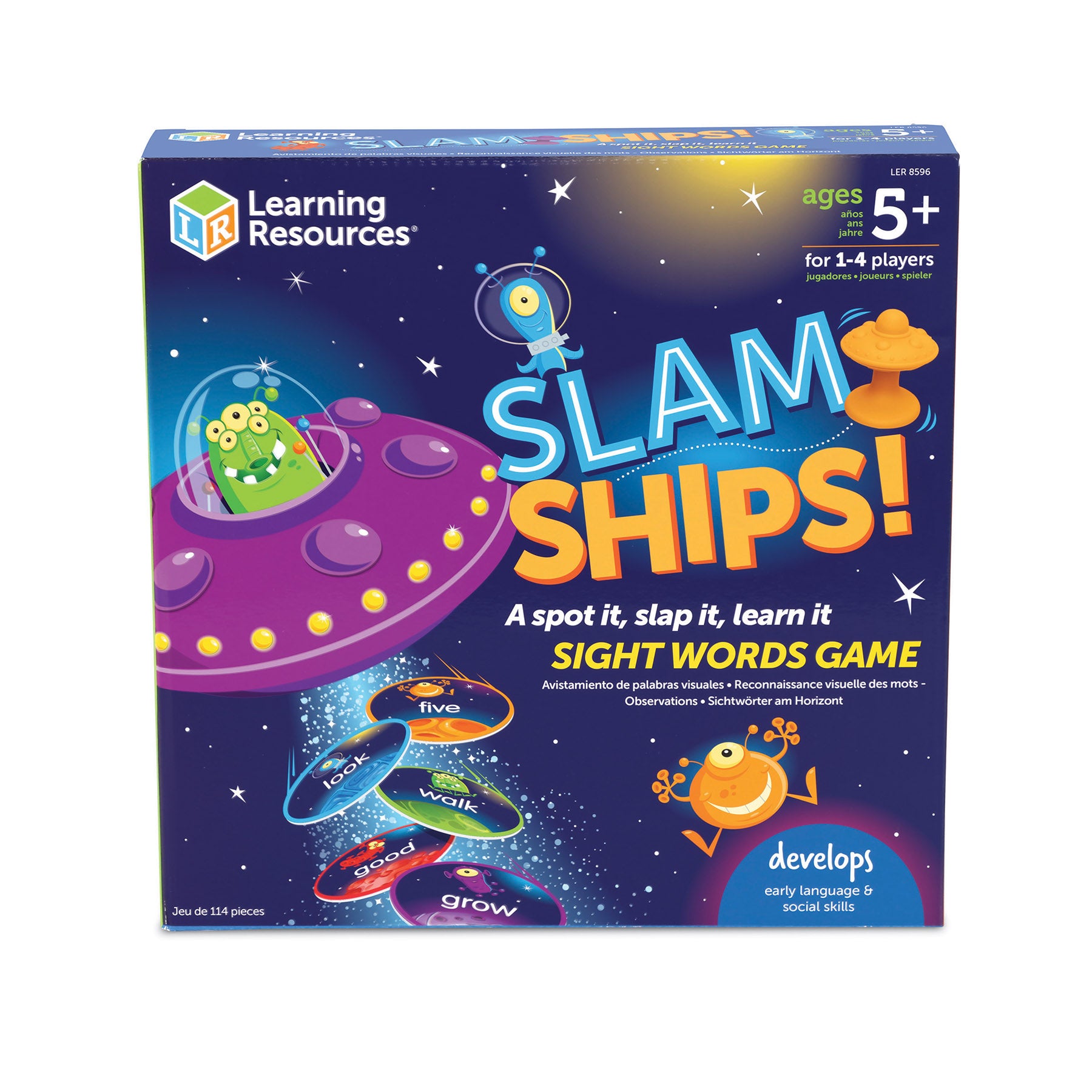 Learning Resources Slam Ships! Sight Words Game - UFO-Themed Educational Toy - Image 2